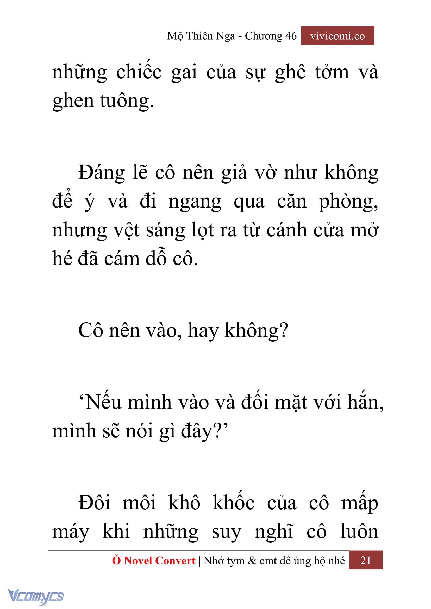 [Novel] Mộ Thiên Nga Chap 46 - Trang 2