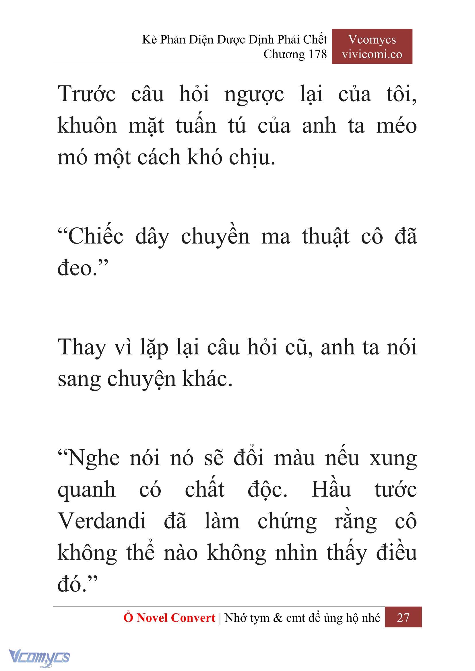 [Novel] Kẻ Phản Diện Được Định Phải Chết Chap 178 - Trang 2