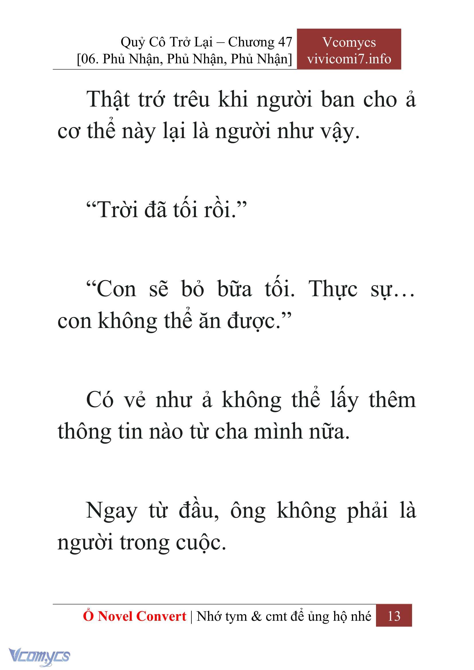 [Novel] Quý Cô Trở Lại Chap 47 - Trang 2