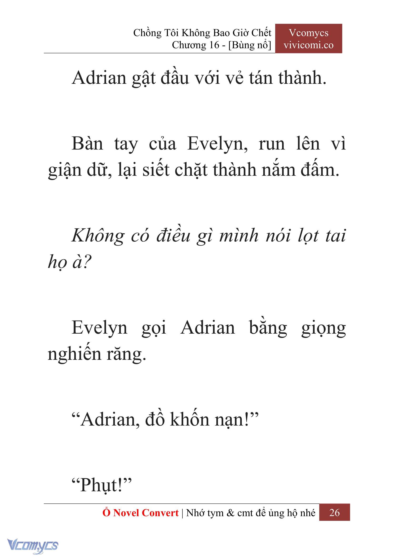 [Novel] Chồng Tôi Không Bao Giờ Chết Chap 16 - Trang 2