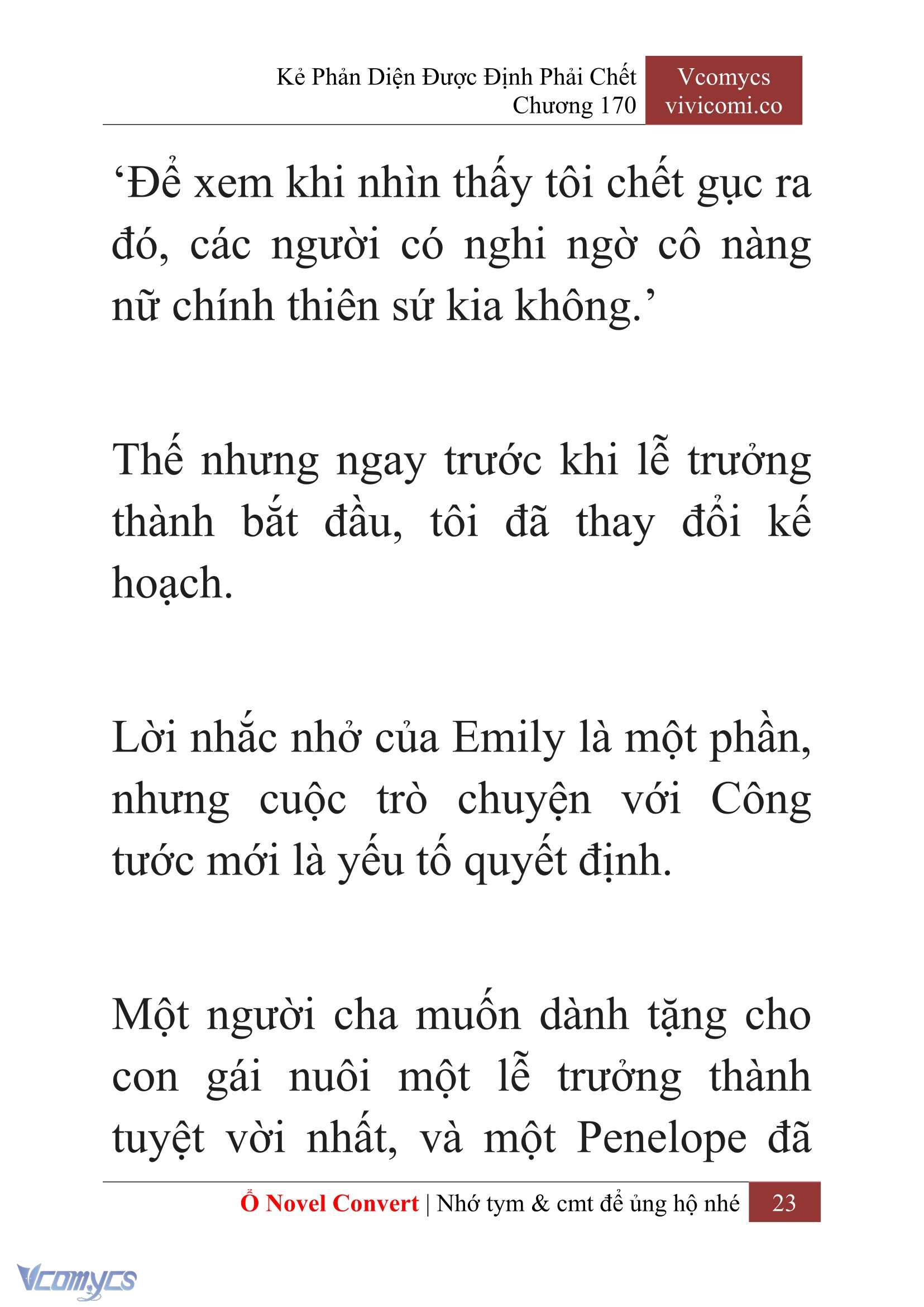 [Novel] Kẻ Phản Diện Được Định Phải Chết Chap 170 - Trang 2