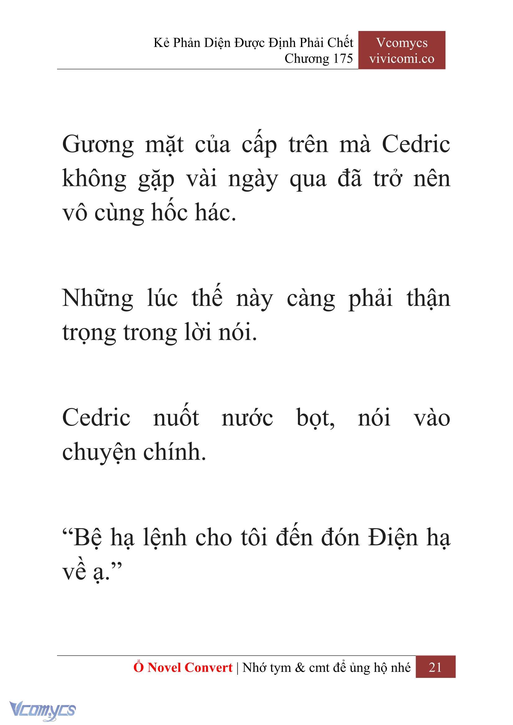 [Novel] Kẻ Phản Diện Được Định Phải Chết Chap 175 - Trang 2