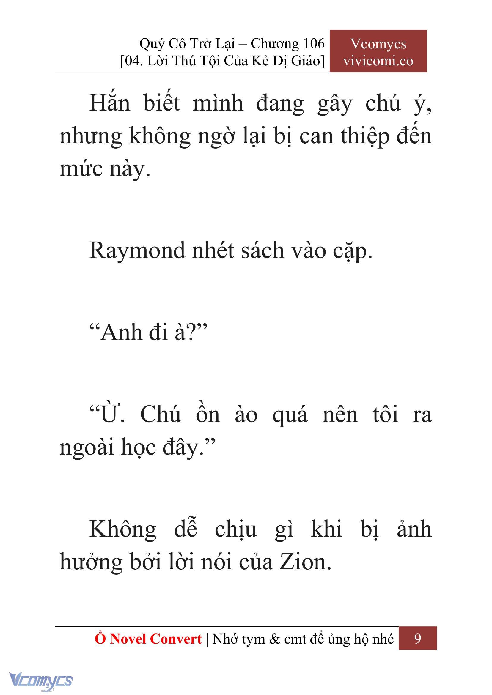 [Novel] Quý Cô Trở Lại Chap 106 - Next Chap 107