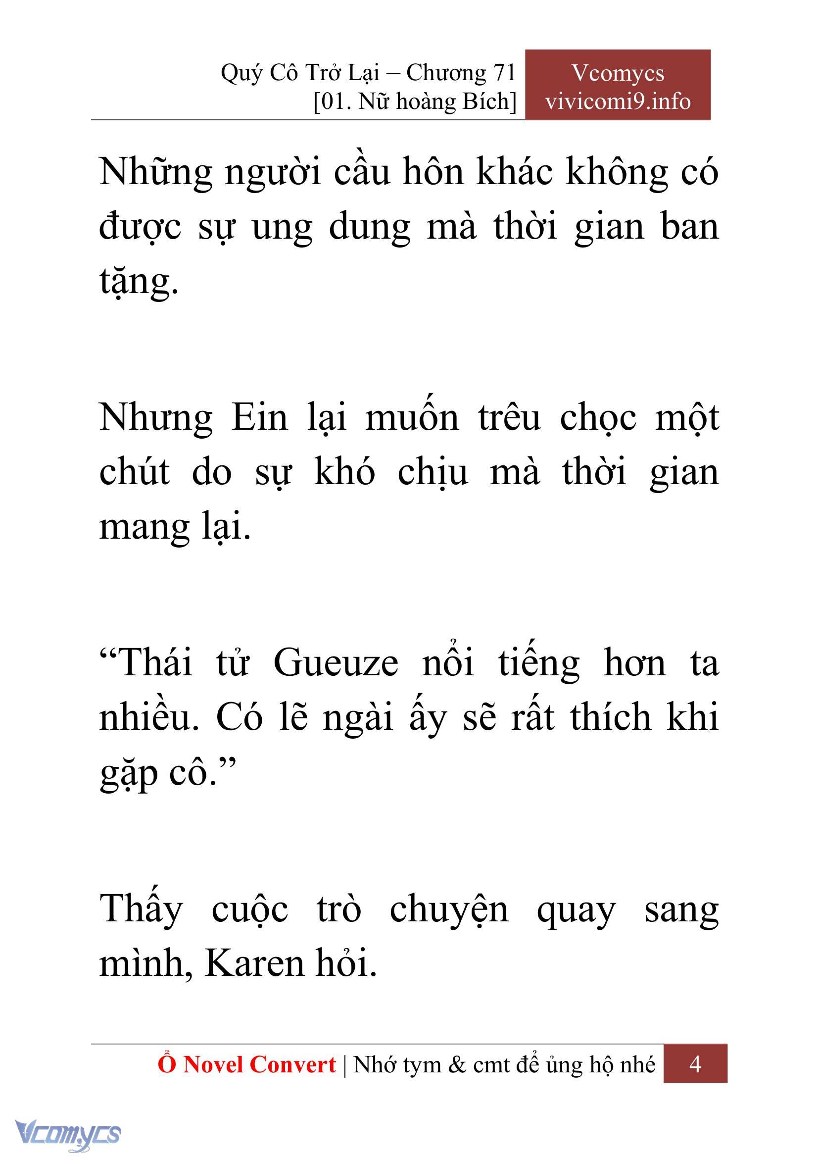 [Novel] Quý Cô Trở Lại Chap 71 - Trang 2