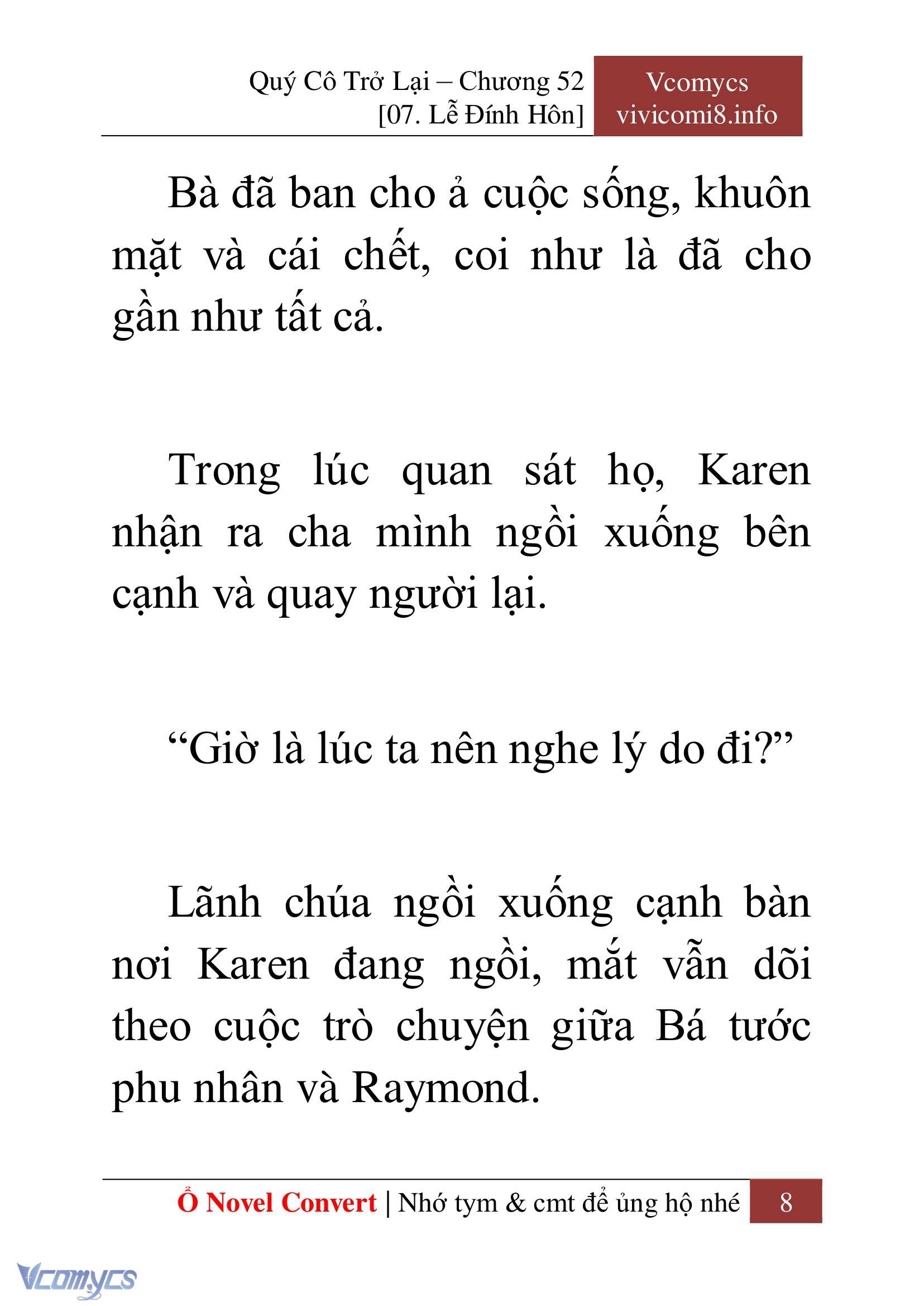 [Novel] Quý Cô Trở Lại Chap 52 - Trang 2