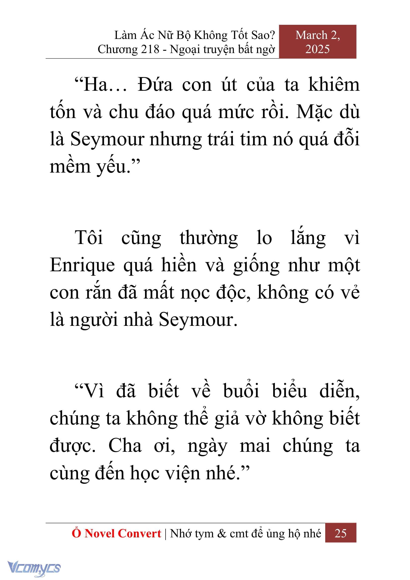 [Novel] Làm Ác Nữ Bộ Không Tốt Sao? Chap 218 - Trang 2