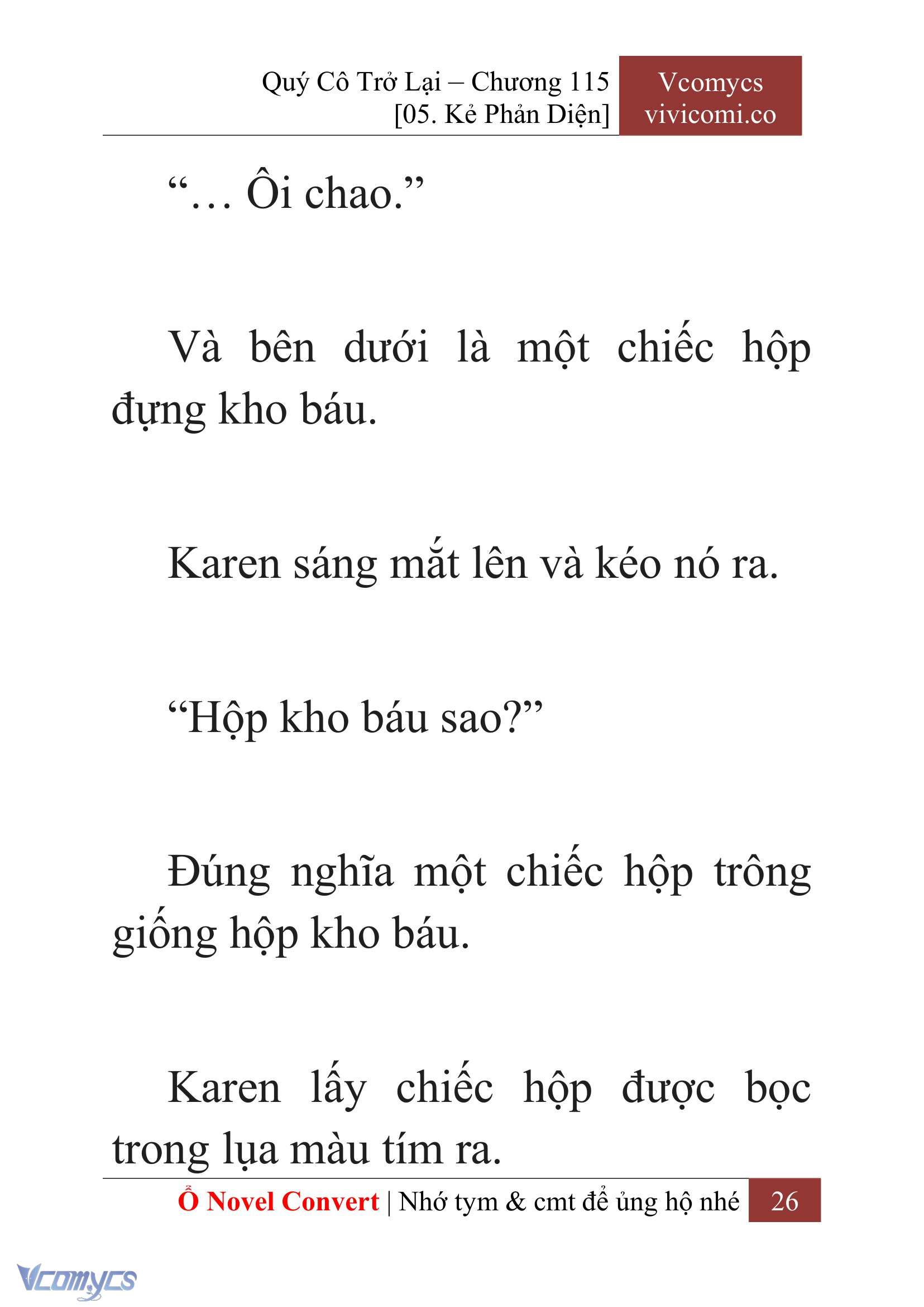 [Novel] Quý Cô Trở Lại Chap 115 - Trang 2