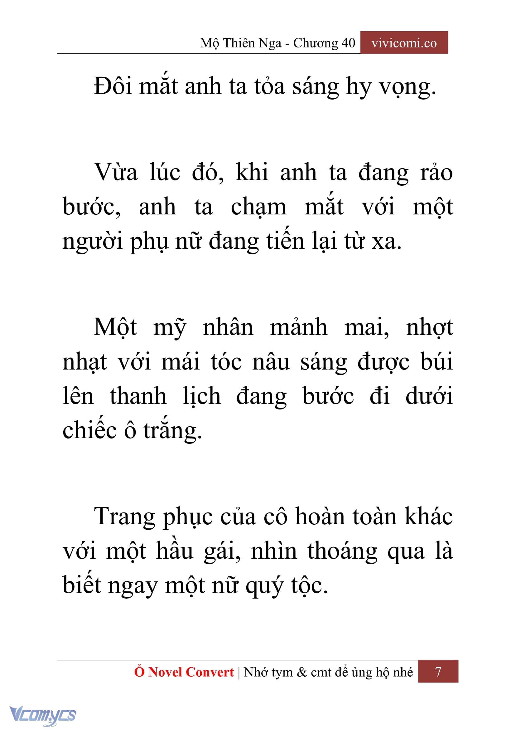 [Novel] Mộ Thiên Nga Chap 40 - Trang 2