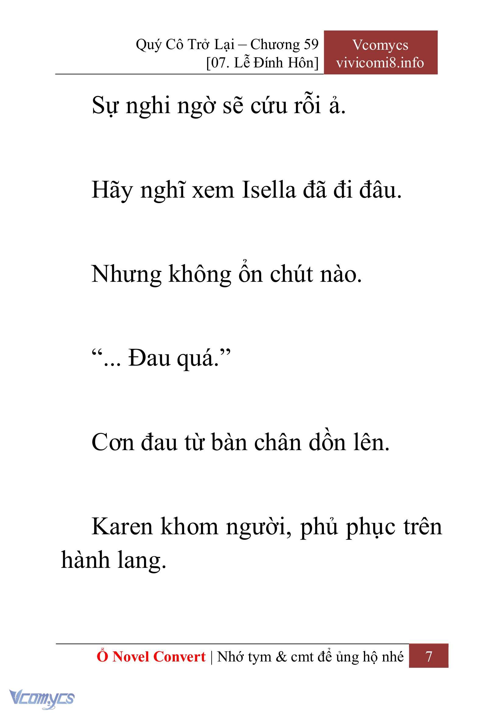 [Novel] Quý Cô Trở Lại Chap 59 - Trang 2