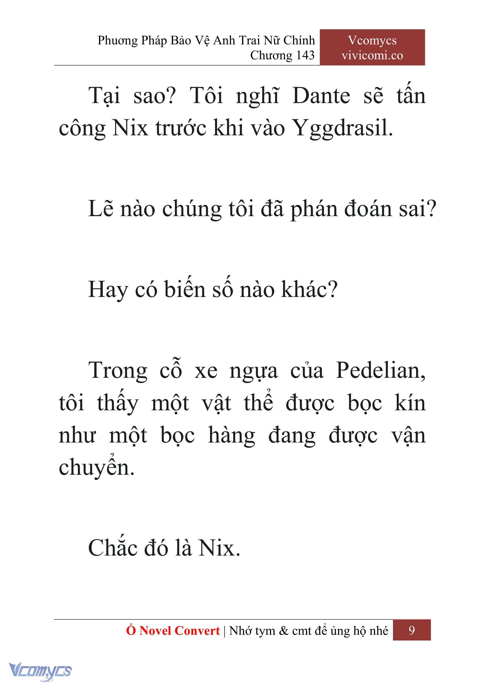 [Novel] Phương Pháp Bảo Vệ Anh Trai Nữ Chính Chap 143 - Trang 2