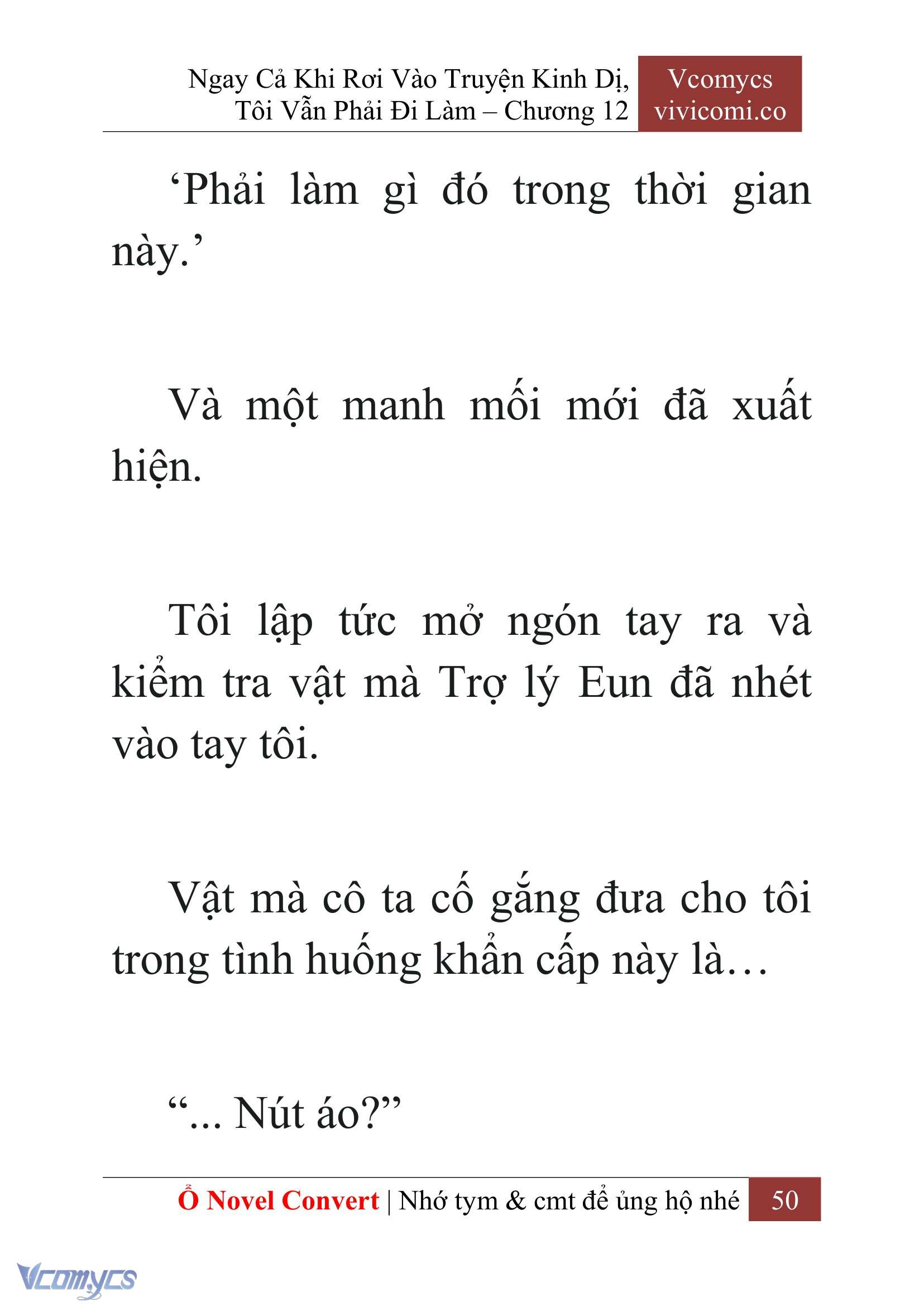 [Novel] Ngay Cả Khi Rơi Vào Truyện Kinh Dị, Tôi Vẫn Phải Đi Làm Chap 12 - Trang 2