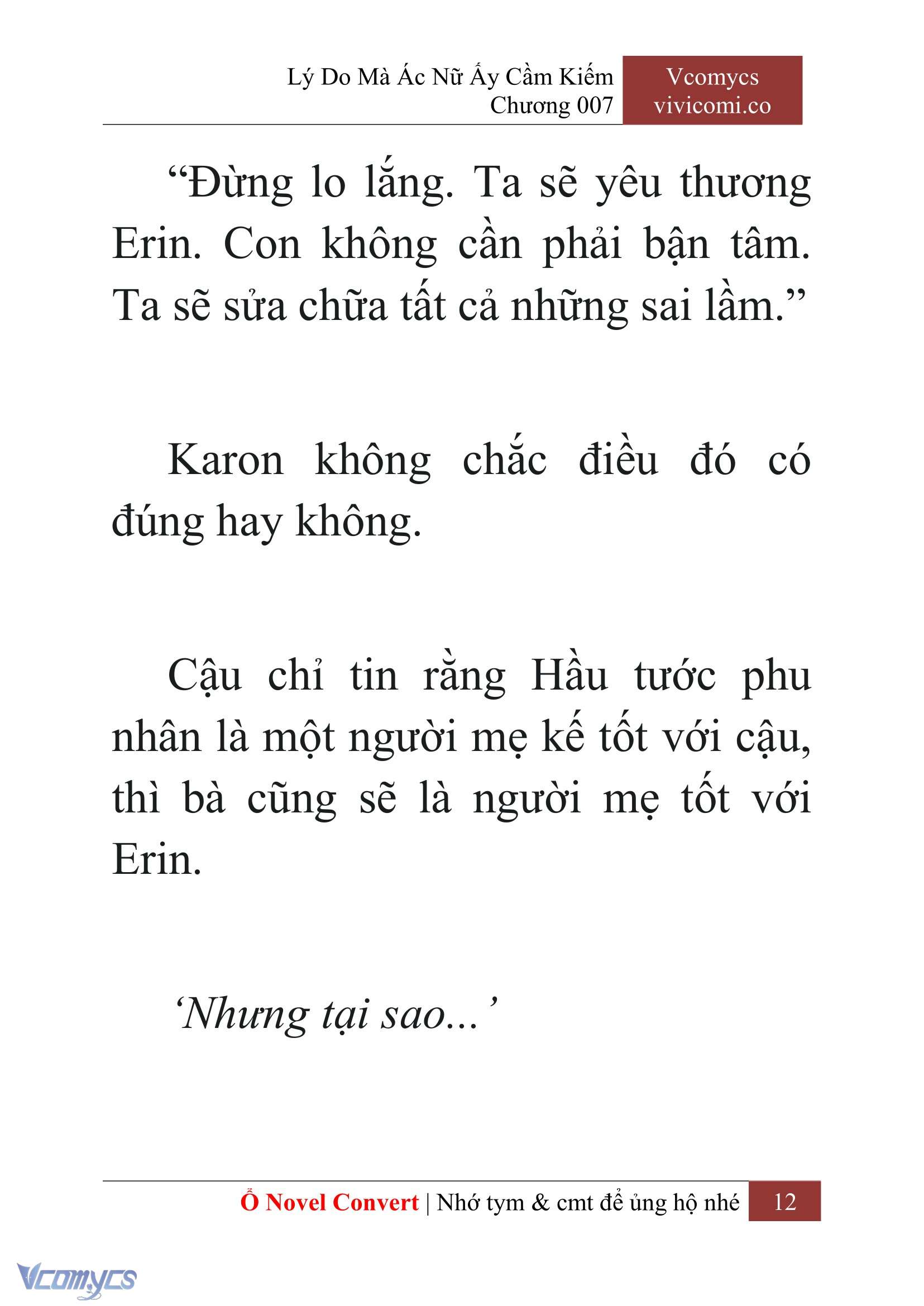 [Novel] Lý Do Mà Ác Nữ Ấy Cầm Kiếm Chap 7 - Next Chap 8