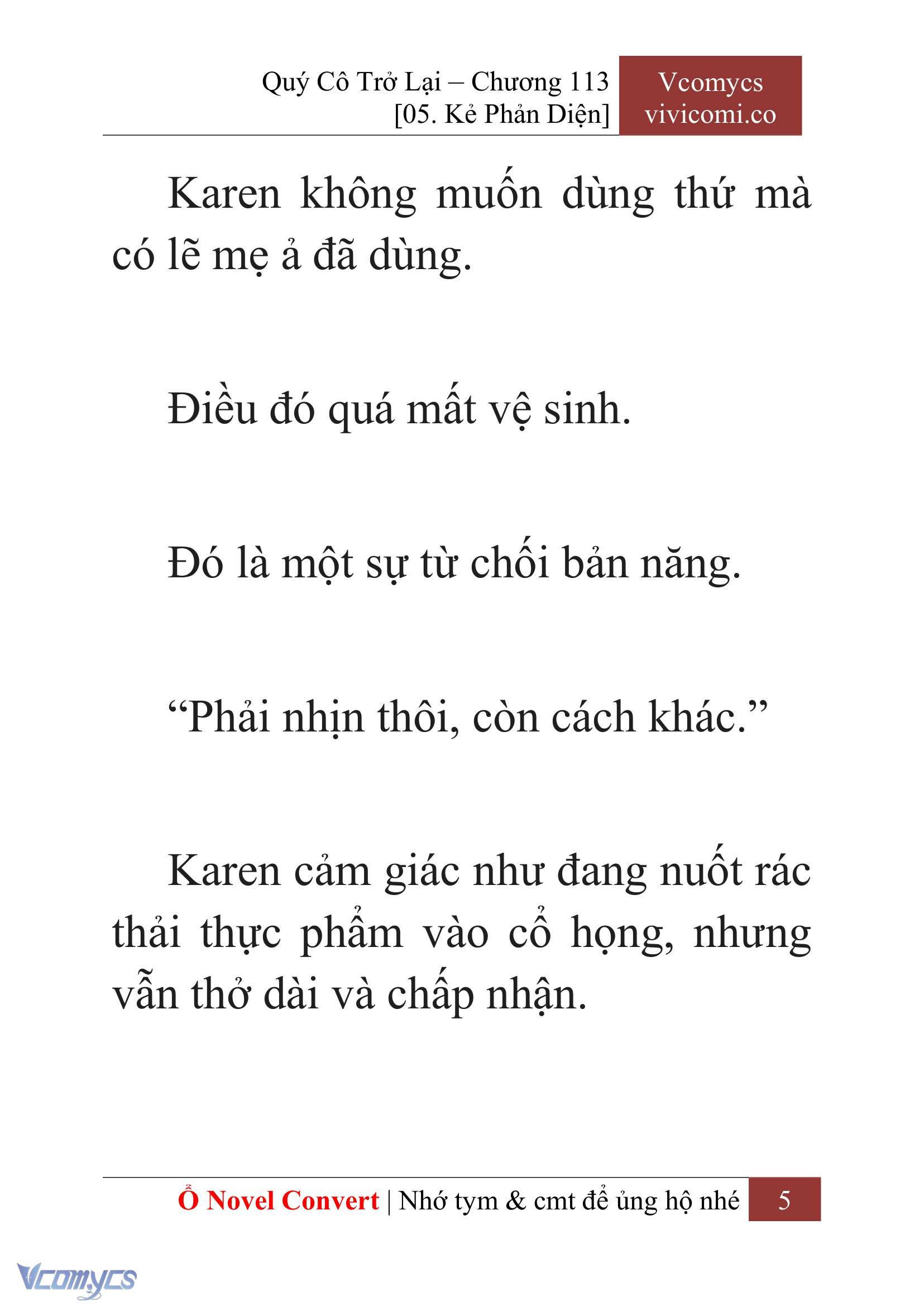 [Novel] Quý Cô Trở Lại Chap 113 - Trang 2