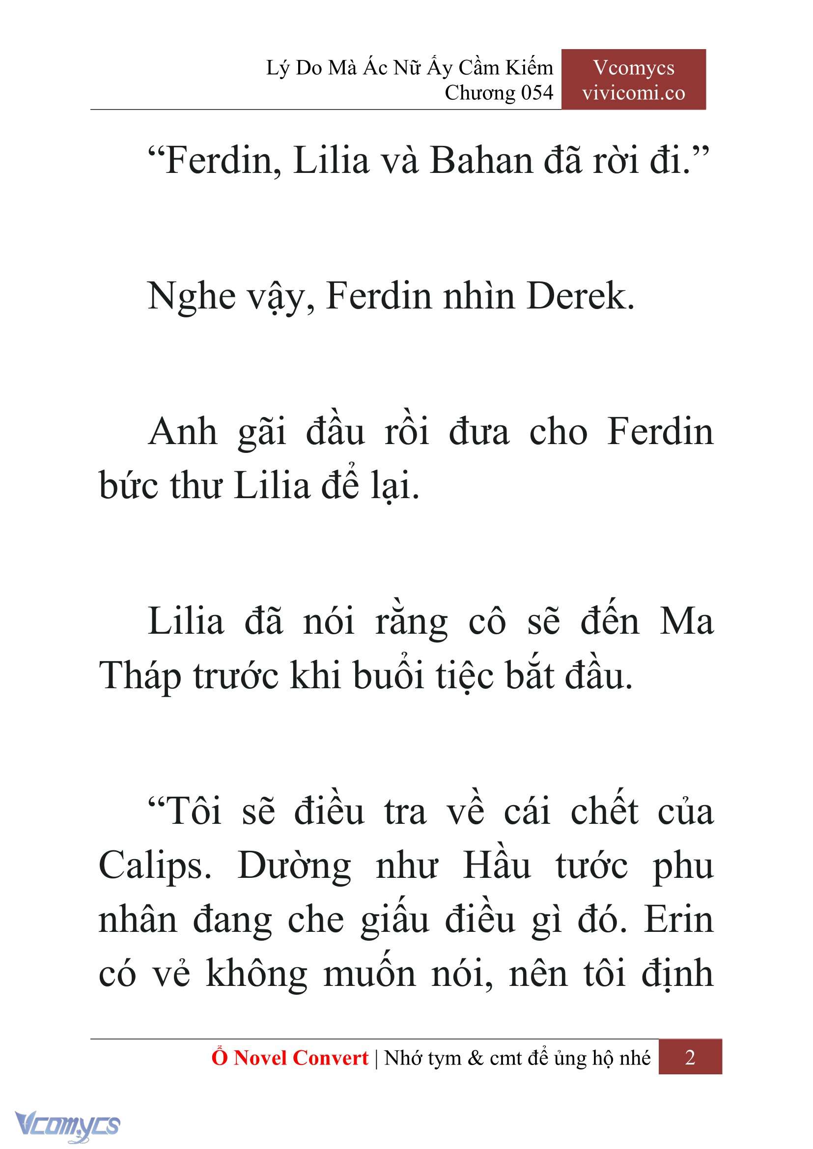 [Novel] Lý Do Mà Ác Nữ Ấy Cầm Kiếm Chap 54 - Next Chap 55