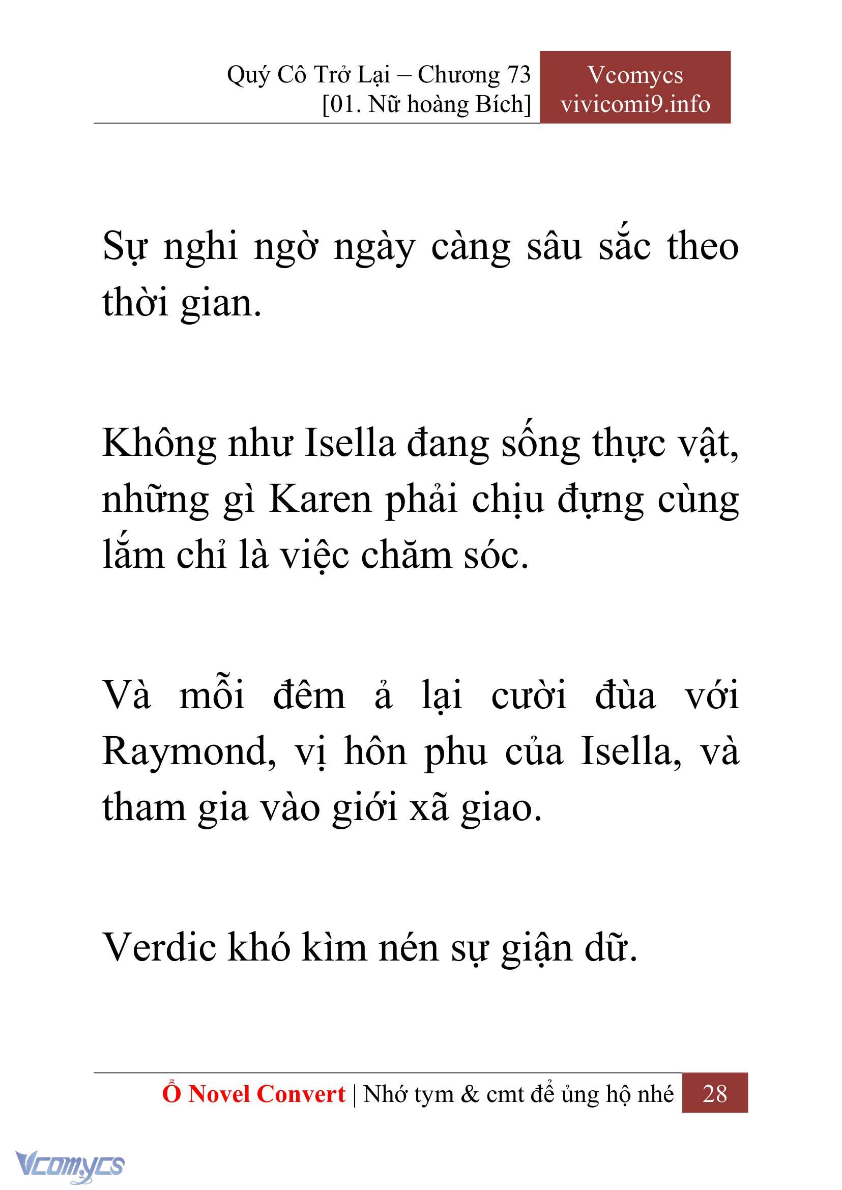[Novel] Quý Cô Trở Lại Chap 73 - Trang 2