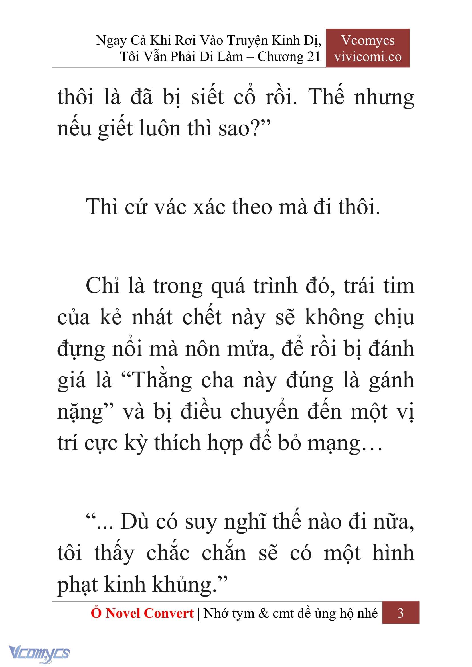 [Novel] Ngay Cả Khi Rơi Vào Truyện Kinh Dị, Tôi Vẫn Phải Đi Làm Chap 21 - Trang 2