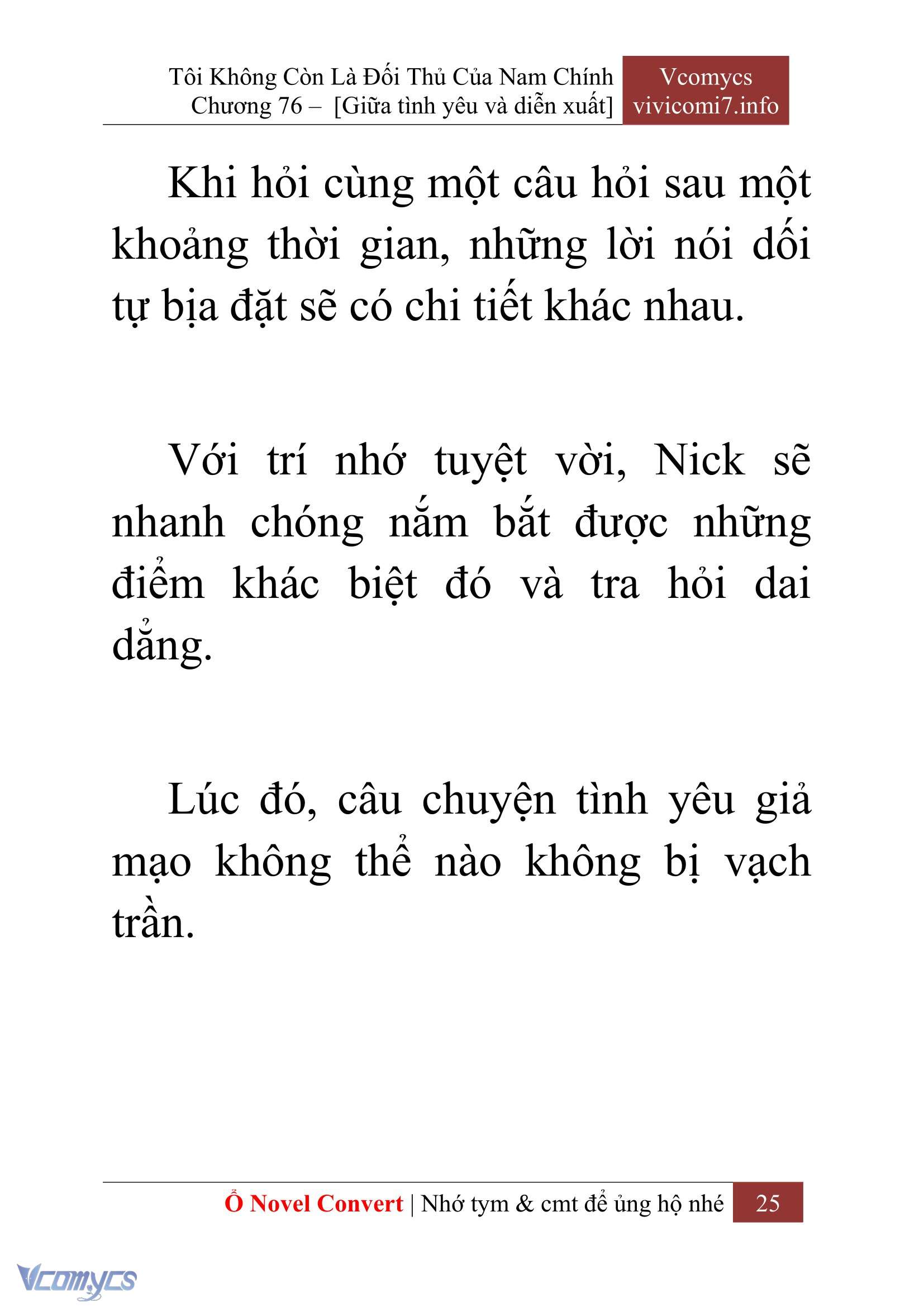 [Novel] Tôi Không Còn Là Đối Thủ Của Nam Chính Chap 76 - Trang 2