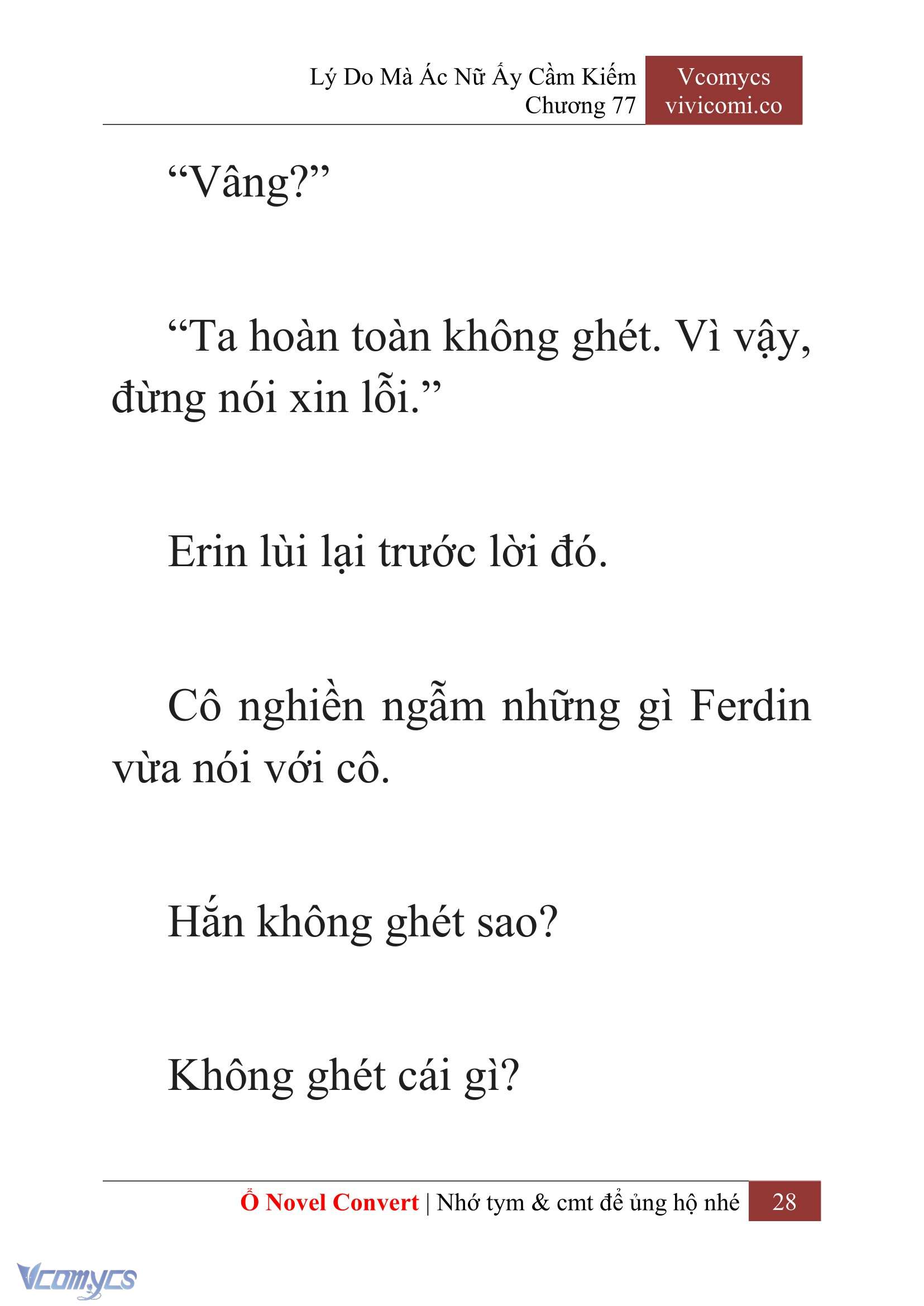 [Novel] Lý Do Mà Ác Nữ Ấy Cầm Kiếm Chap 77 - Next Chap 78
