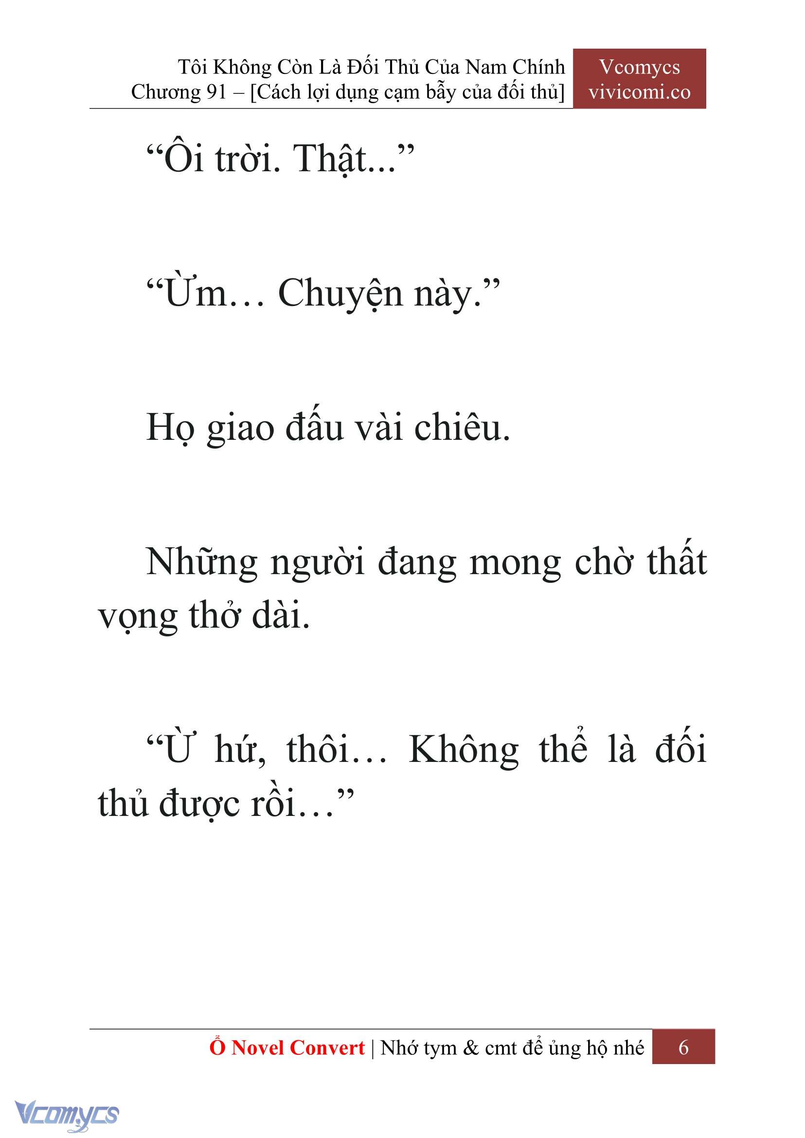 [Novel] Tôi Không Còn Là Đối Thủ Của Nam Chính Chap 91 - Trang 2