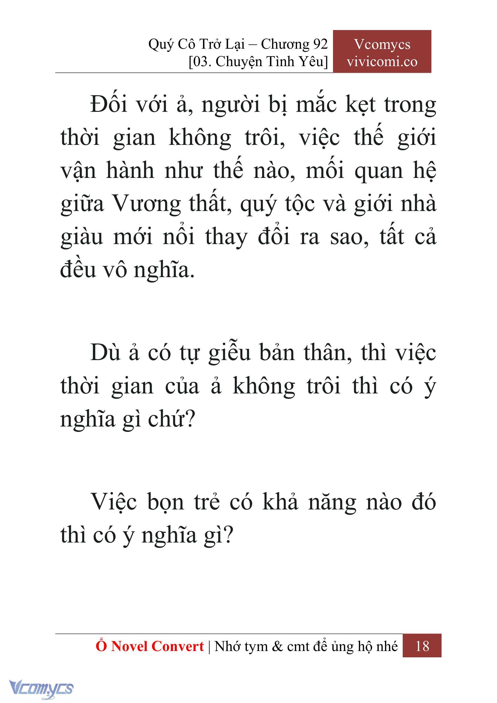 [Novel] Quý Cô Trở Lại Chap 92 - Trang 2