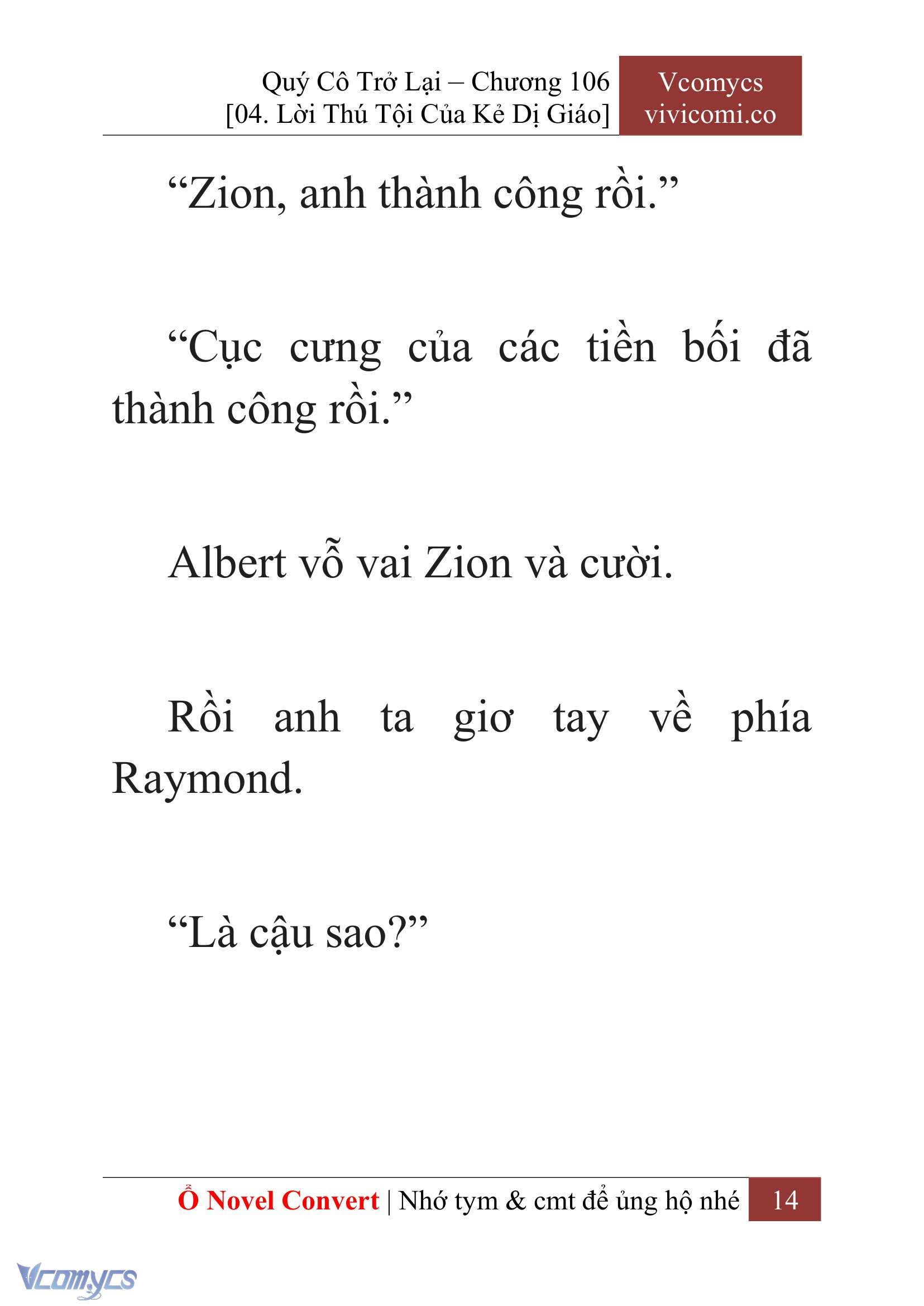 [Novel] Quý Cô Trở Lại Chap 106 - Next Chap 107