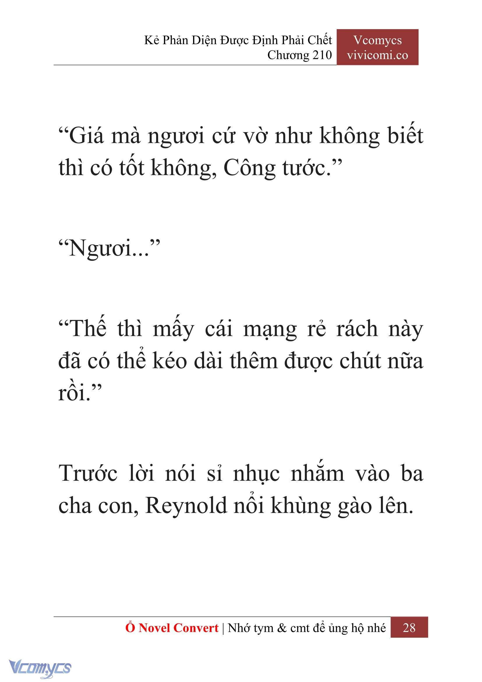 [Novel] Kẻ Phản Diện Được Định Phải Chết Chap 210 - Trang 2