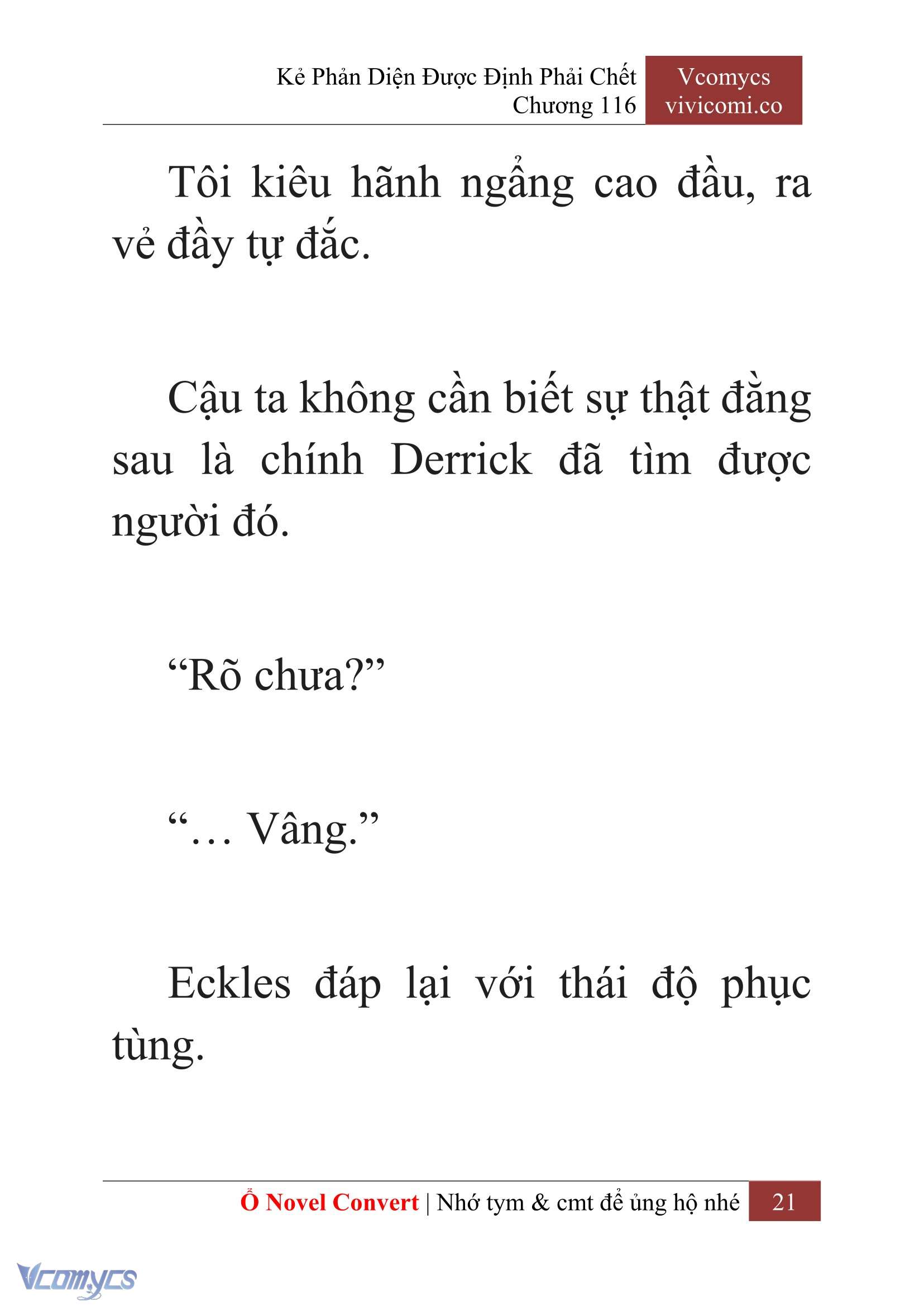 [Novel] Kẻ Phản Diện Được Định Phải Chết Chap 116 - Trang 2
