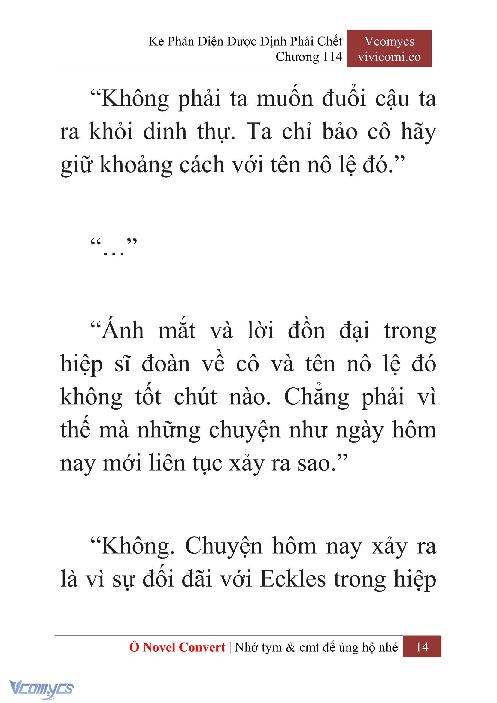 [Novel] Kẻ Phản Diện Được Định Phải Chết Chap 114 - Trang 2