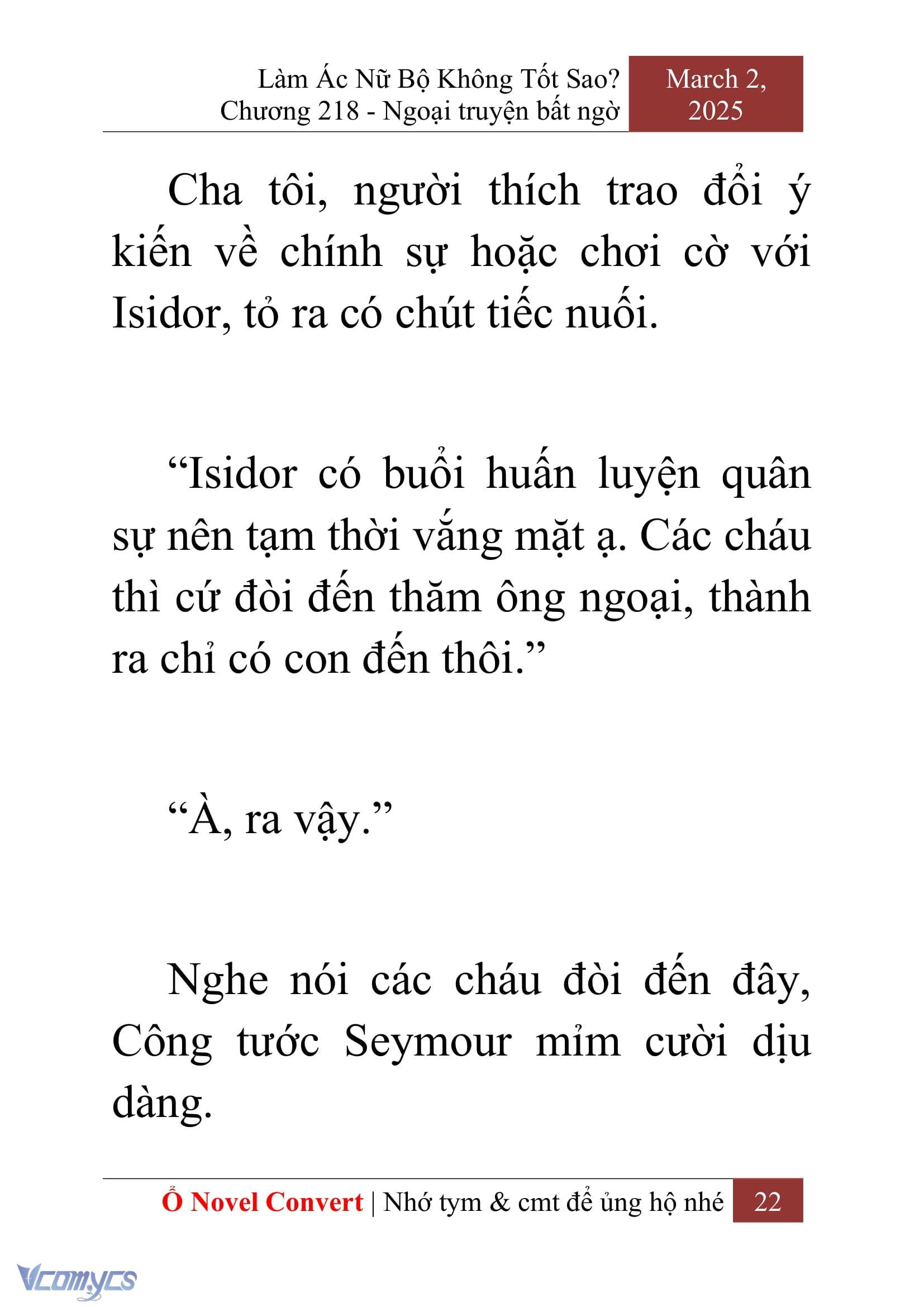 [Novel] Làm Ác Nữ Bộ Không Tốt Sao? Chap 218 - Trang 2