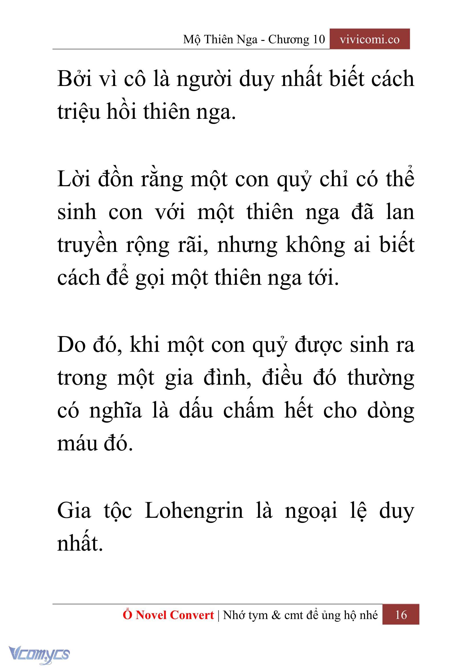 [Novel] Mộ Thiên Nga Chap 10 - Trang 2