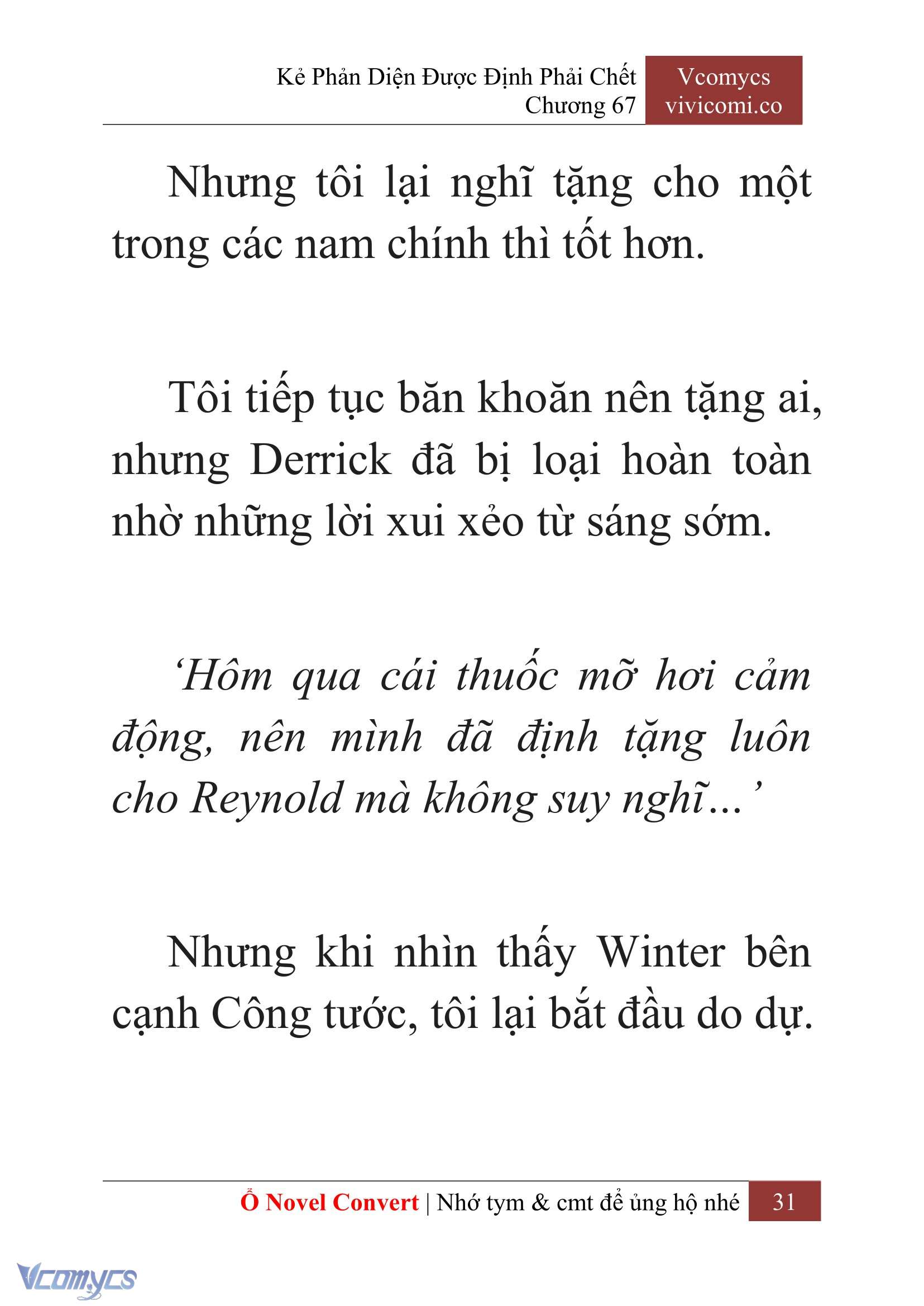 [Novel] Kẻ Phản Diện Được Định Phải Chết Chap 67 - Next Chap 68