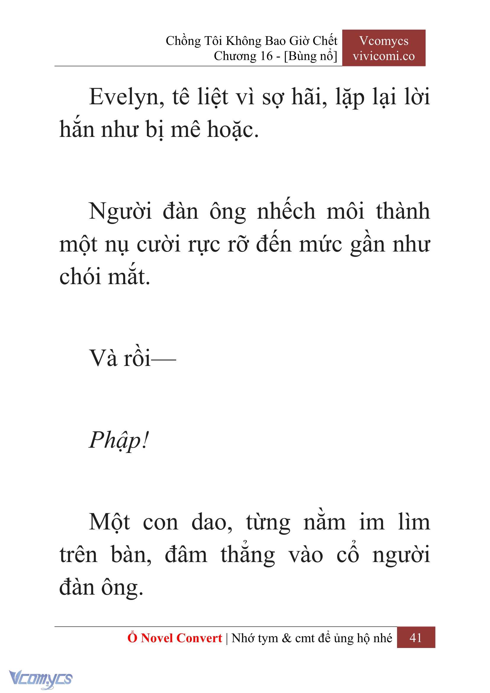[Novel] Chồng Tôi Không Bao Giờ Chết Chap 16 - Trang 2