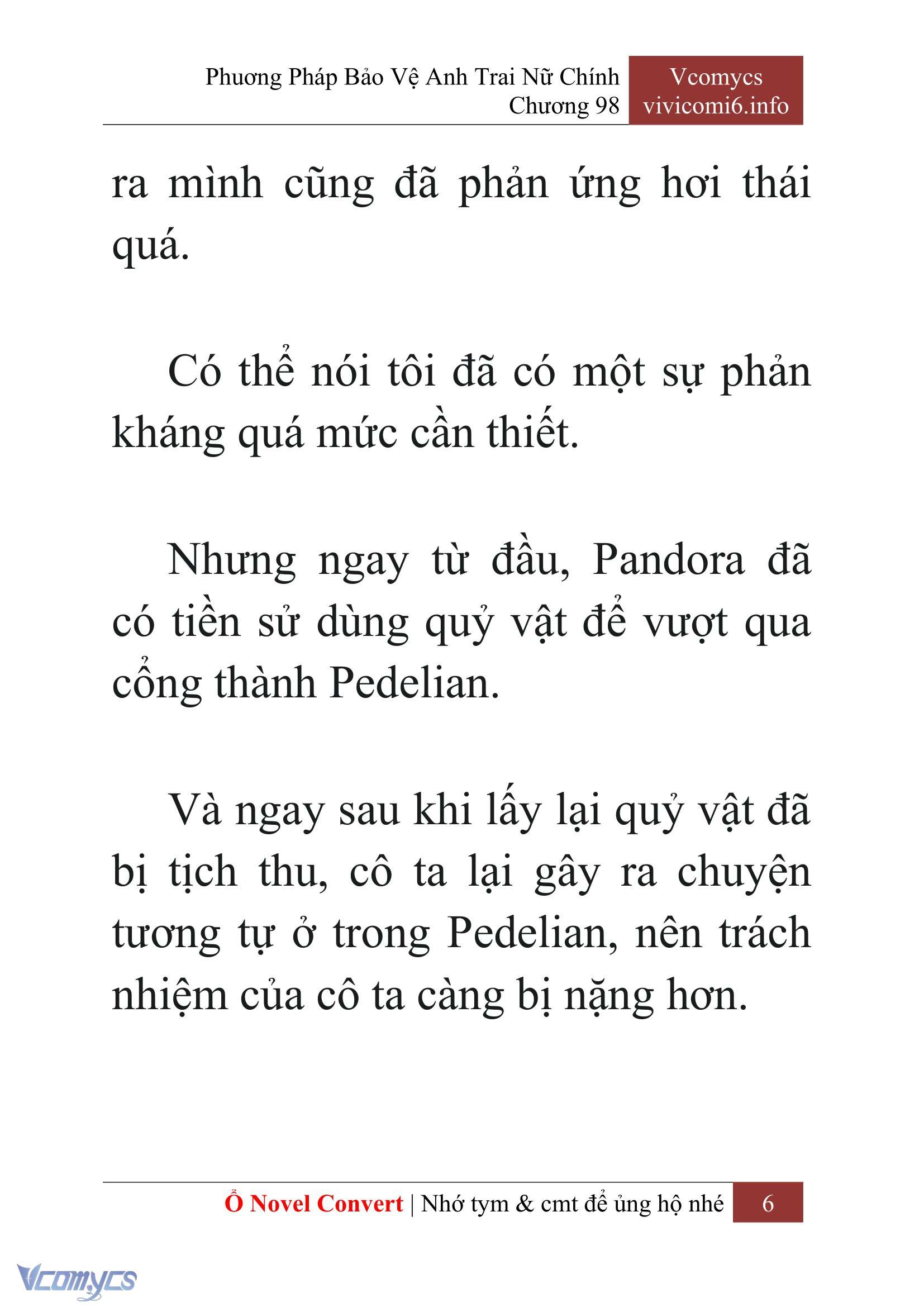 [Novel] Phương Pháp Bảo Vệ Anh Trai Nữ Chính Chap 98 - Trang 2