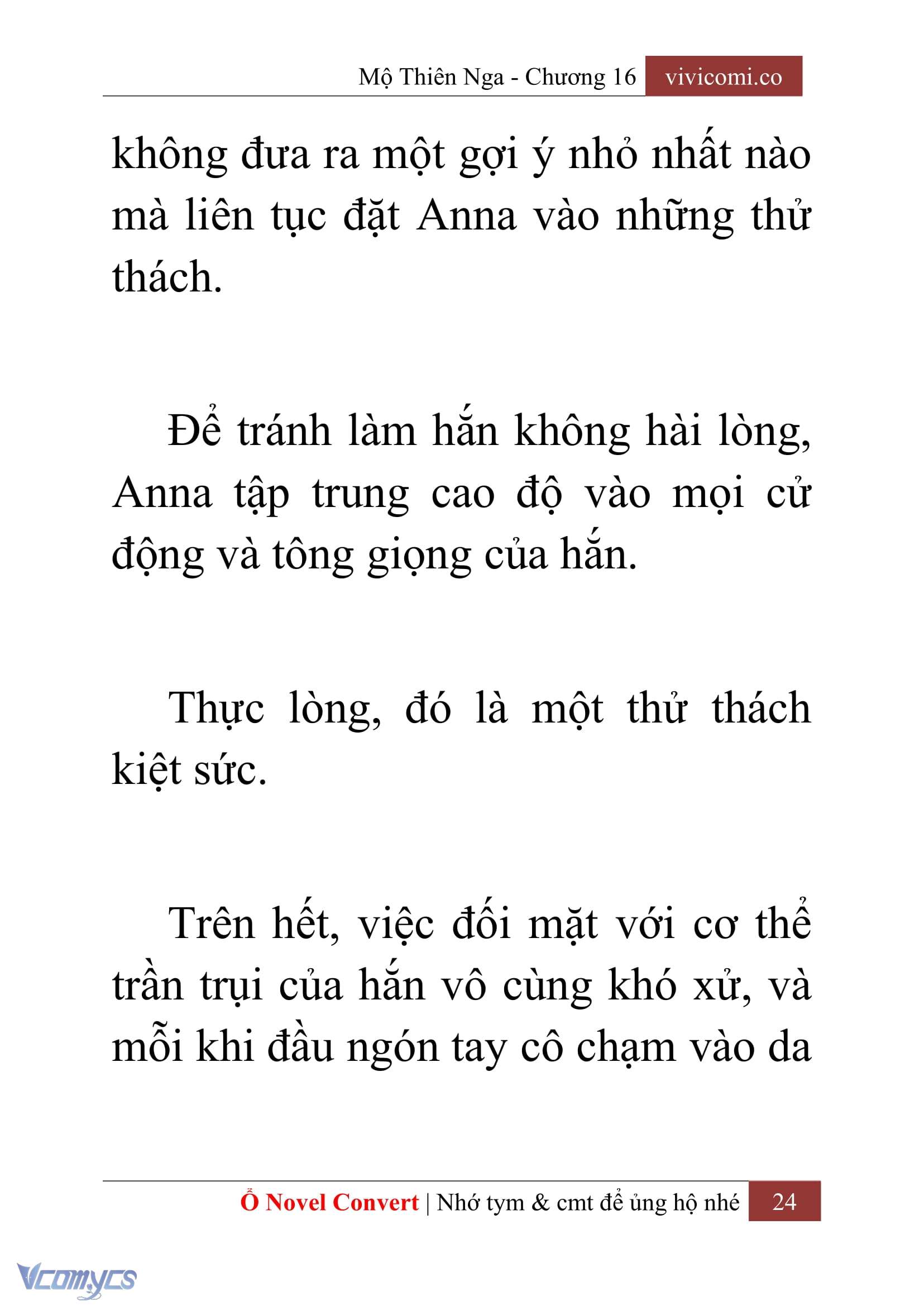 [Novel] Mộ Thiên Nga Chap 16 - Trang 2