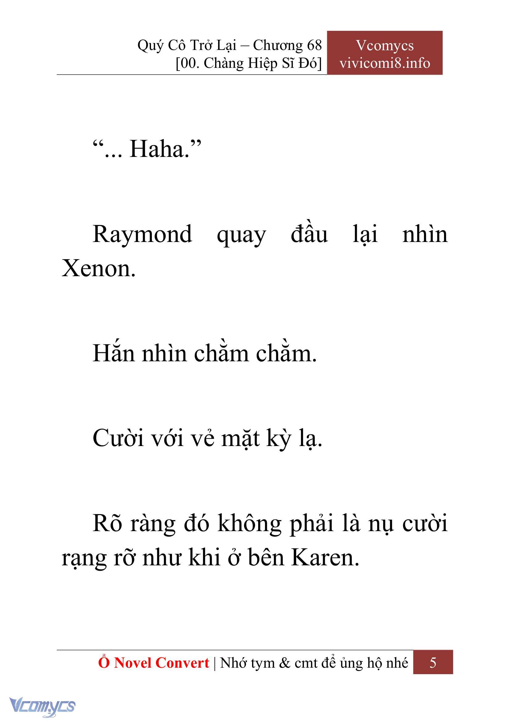 [Novel] Quý Cô Trở Lại Chap 68 - Next Chap 69