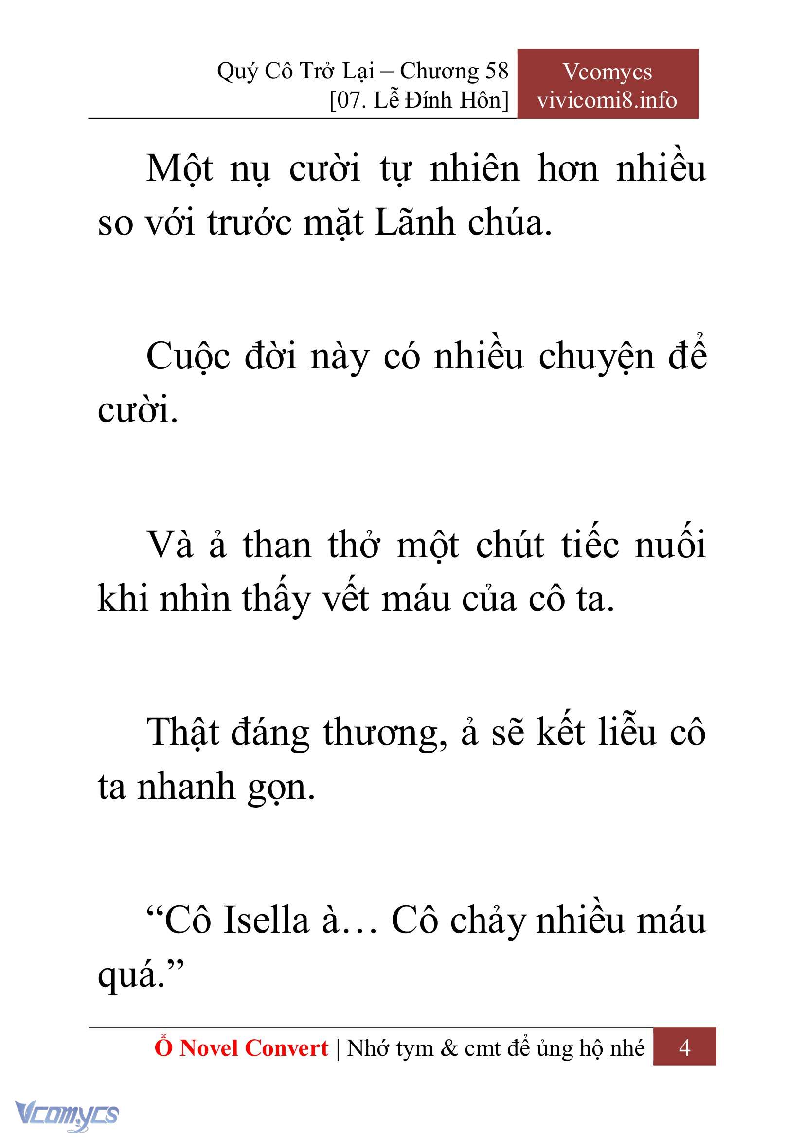 [Novel] Quý Cô Trở Lại Chap 58 - Trang 2