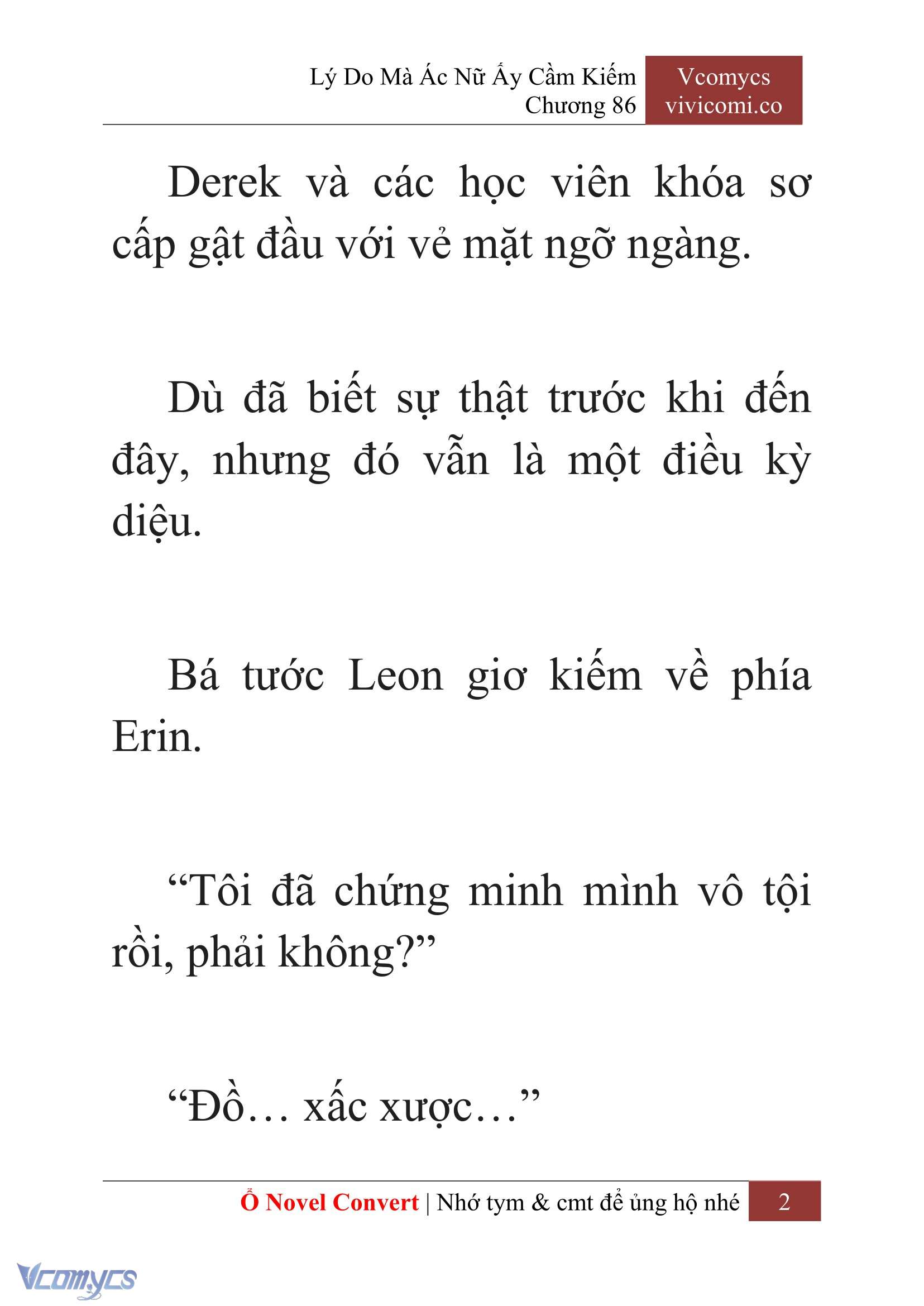 [Novel] Lý Do Mà Ác Nữ Ấy Cầm Kiếm Chap 86 - Next Chap 87