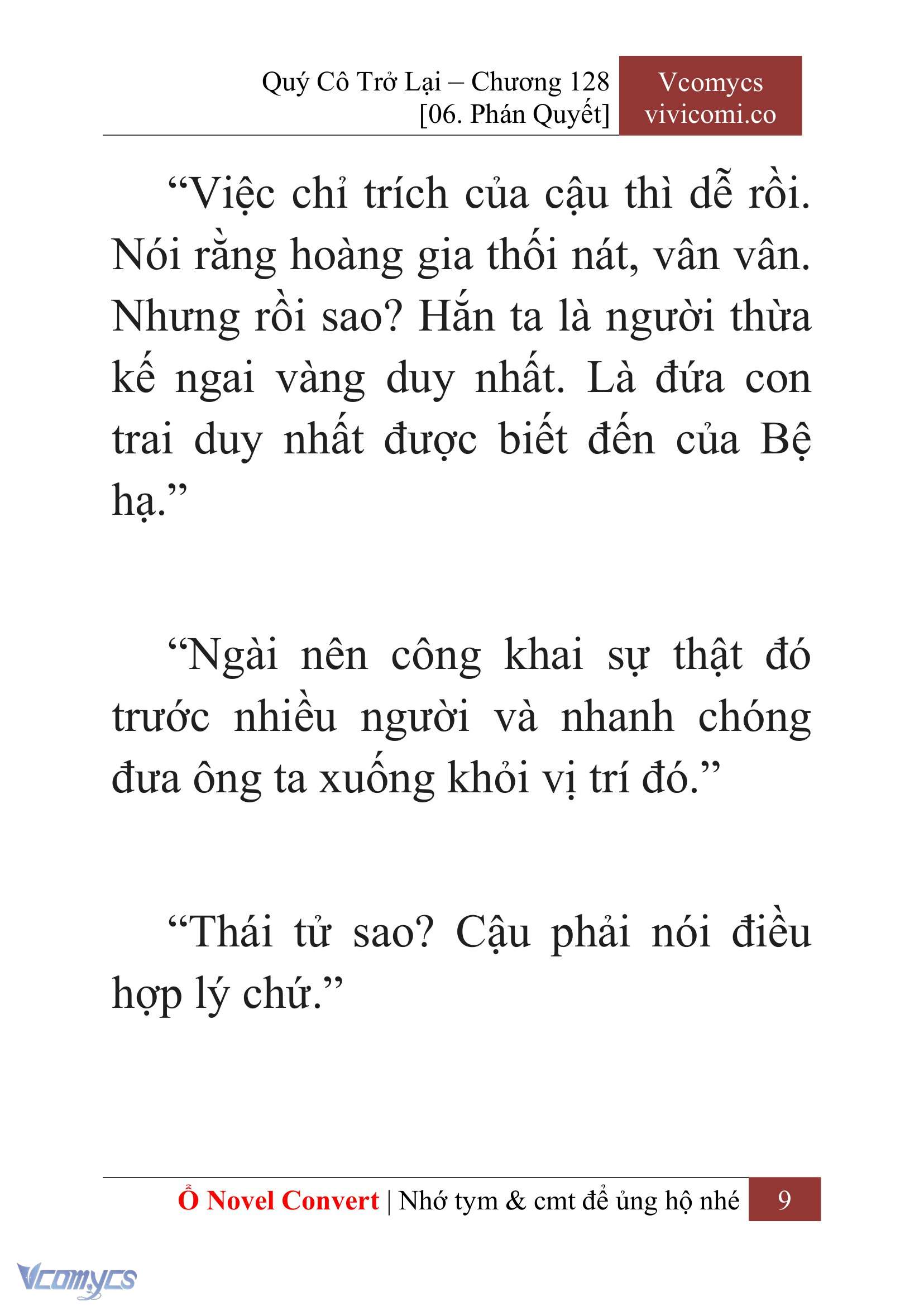 [Novel] Quý Cô Trở Lại Chap 128 - Trang 2