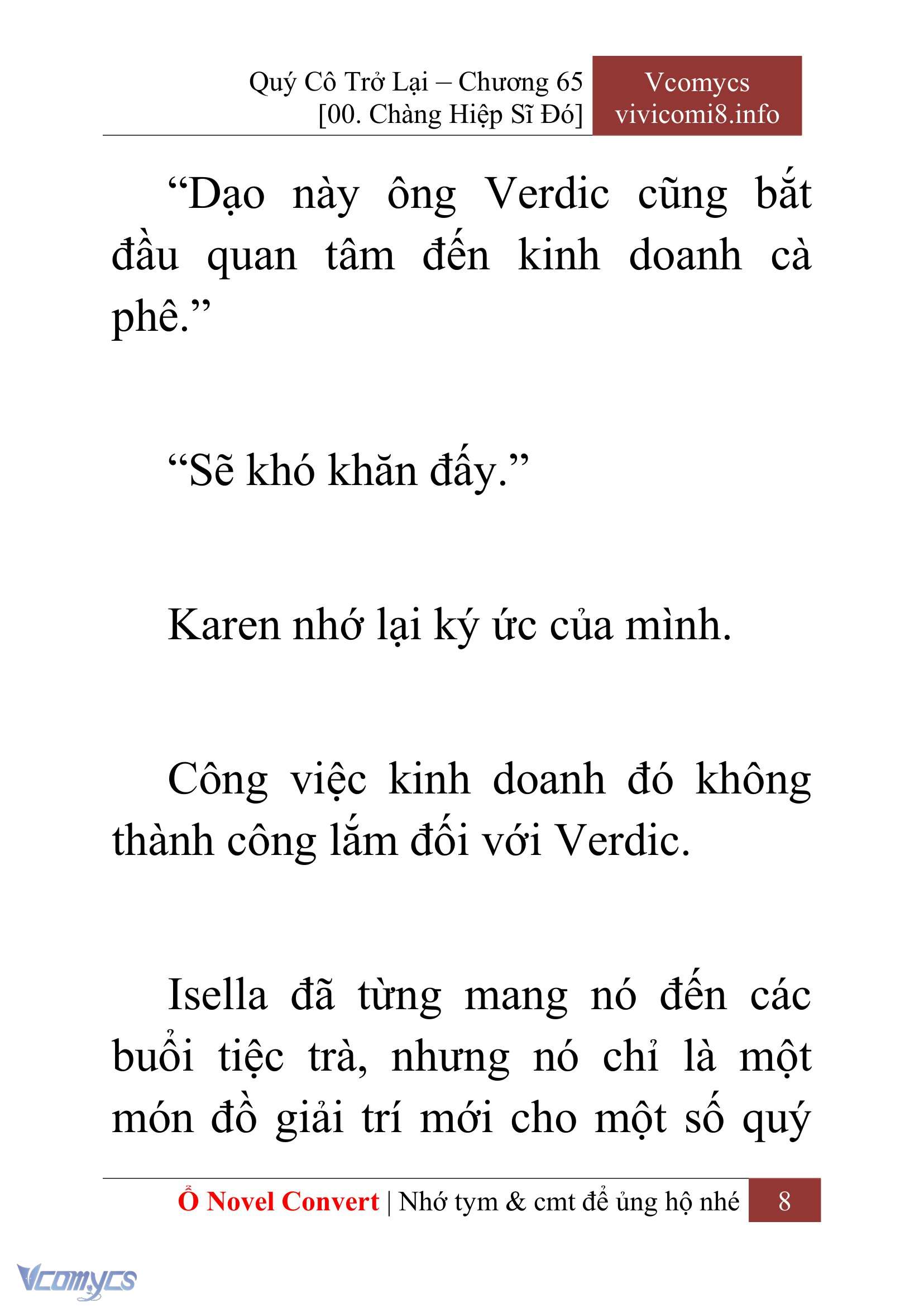 [Novel] Quý Cô Trở Lại Chap 65 - Trang 2