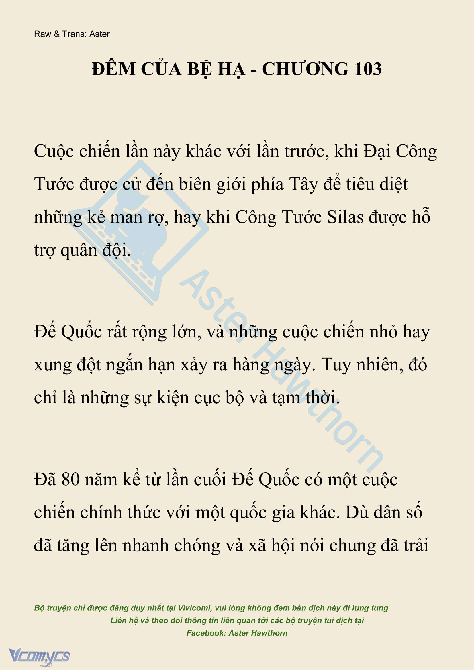 [NOVEL] Đêm Của Bệ Hạ Chap 103 - Next Chap 104