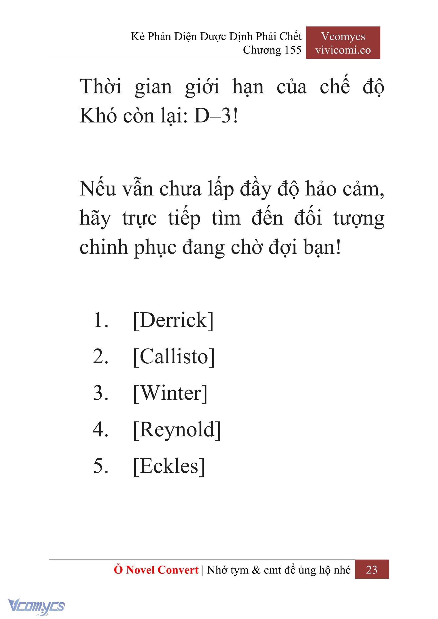 [Novel] Kẻ Phản Diện Được Định Phải Chết Chap 155 - Trang 2