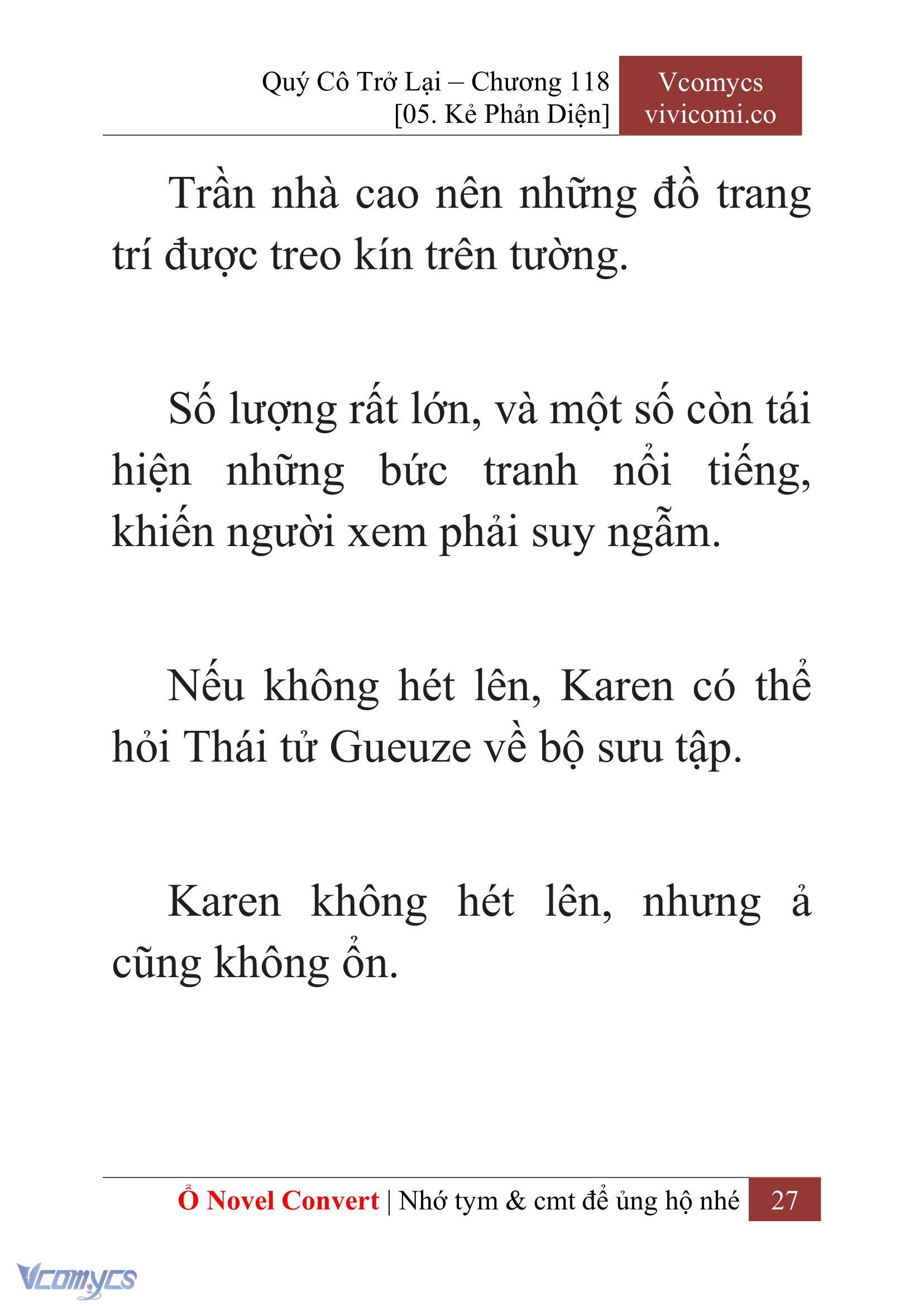 [Novel] Quý Cô Trở Lại Chap 118 - Next Chap 119