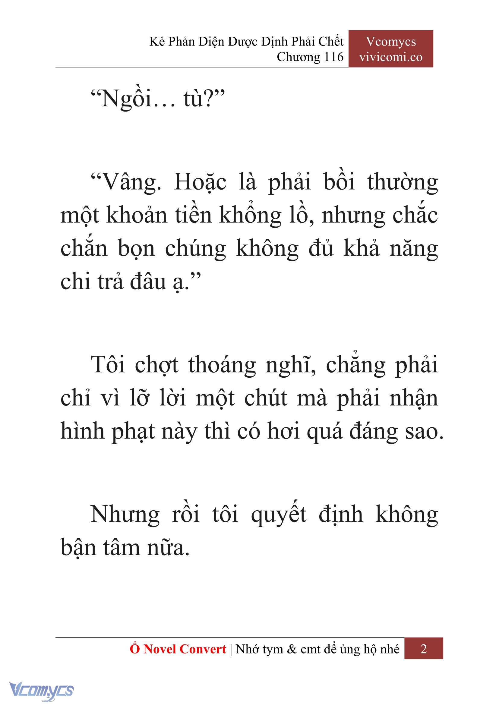 [Novel] Kẻ Phản Diện Được Định Phải Chết Chap 116 - Trang 2