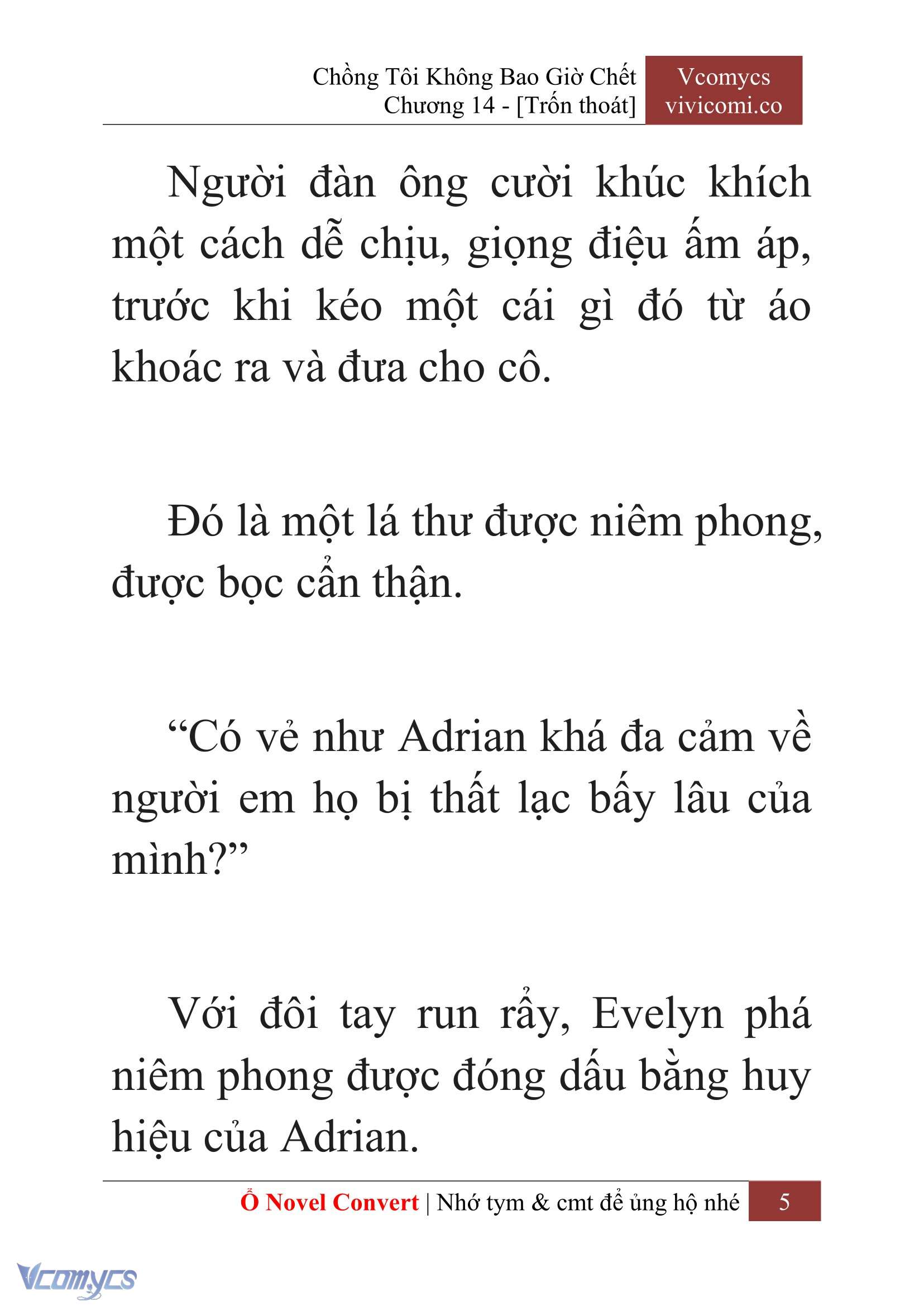 [Novel] Chồng Tôi Không Bao Giờ Chết Chap 14 - Trang 2