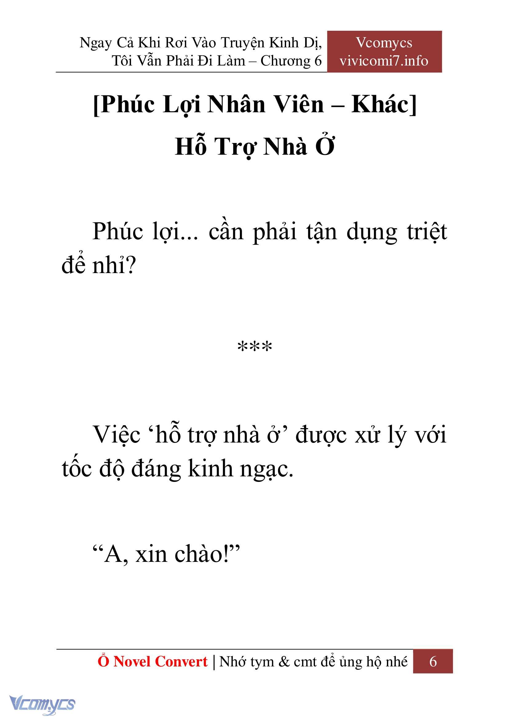 [Novel] Ngay Cả Khi Rơi Vào Truyện Kinh Dị, Tôi Vẫn Phải Đi Làm Chap 6 - Trang 2