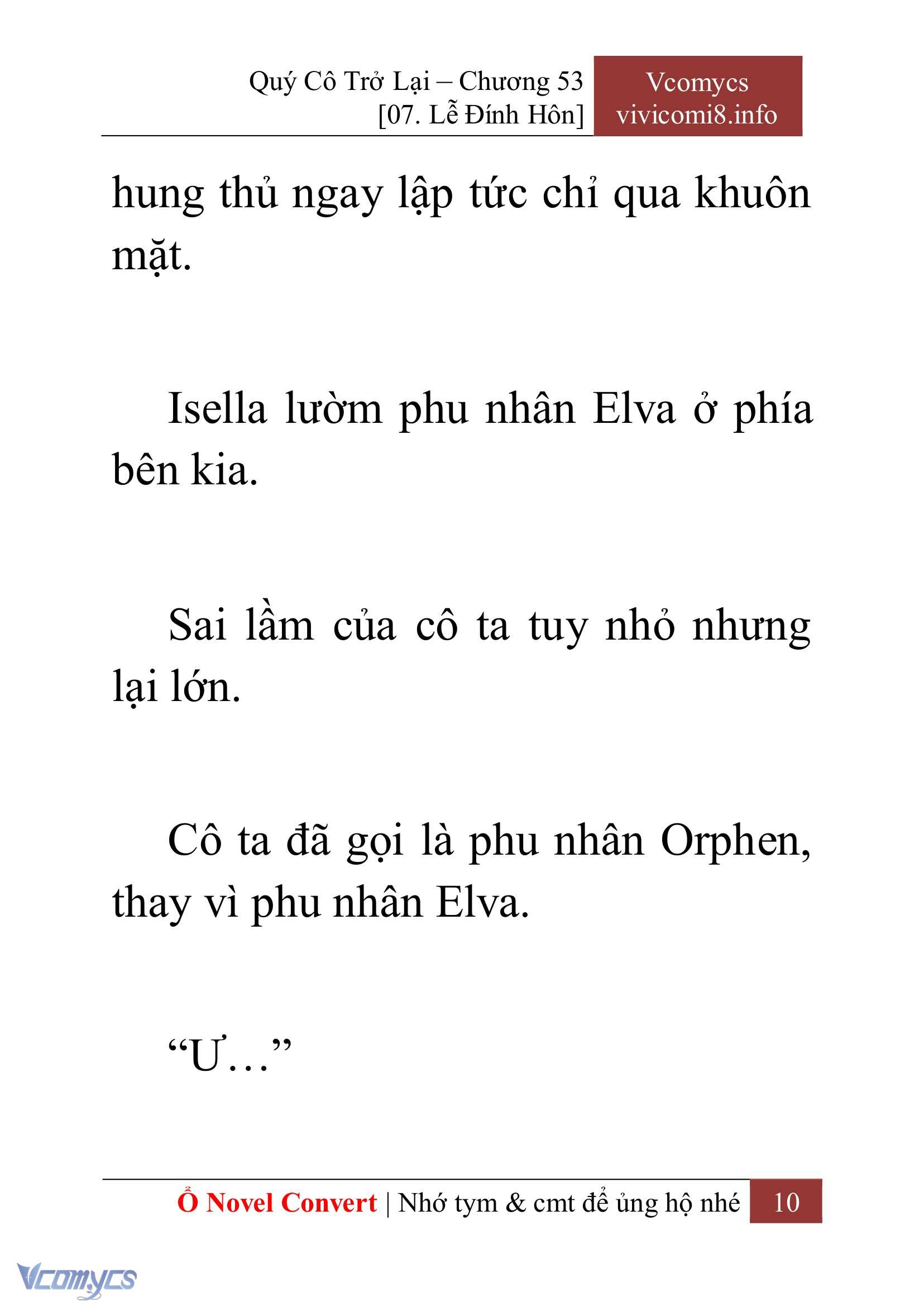 [Novel] Quý Cô Trở Lại Chap 53 - Trang 2