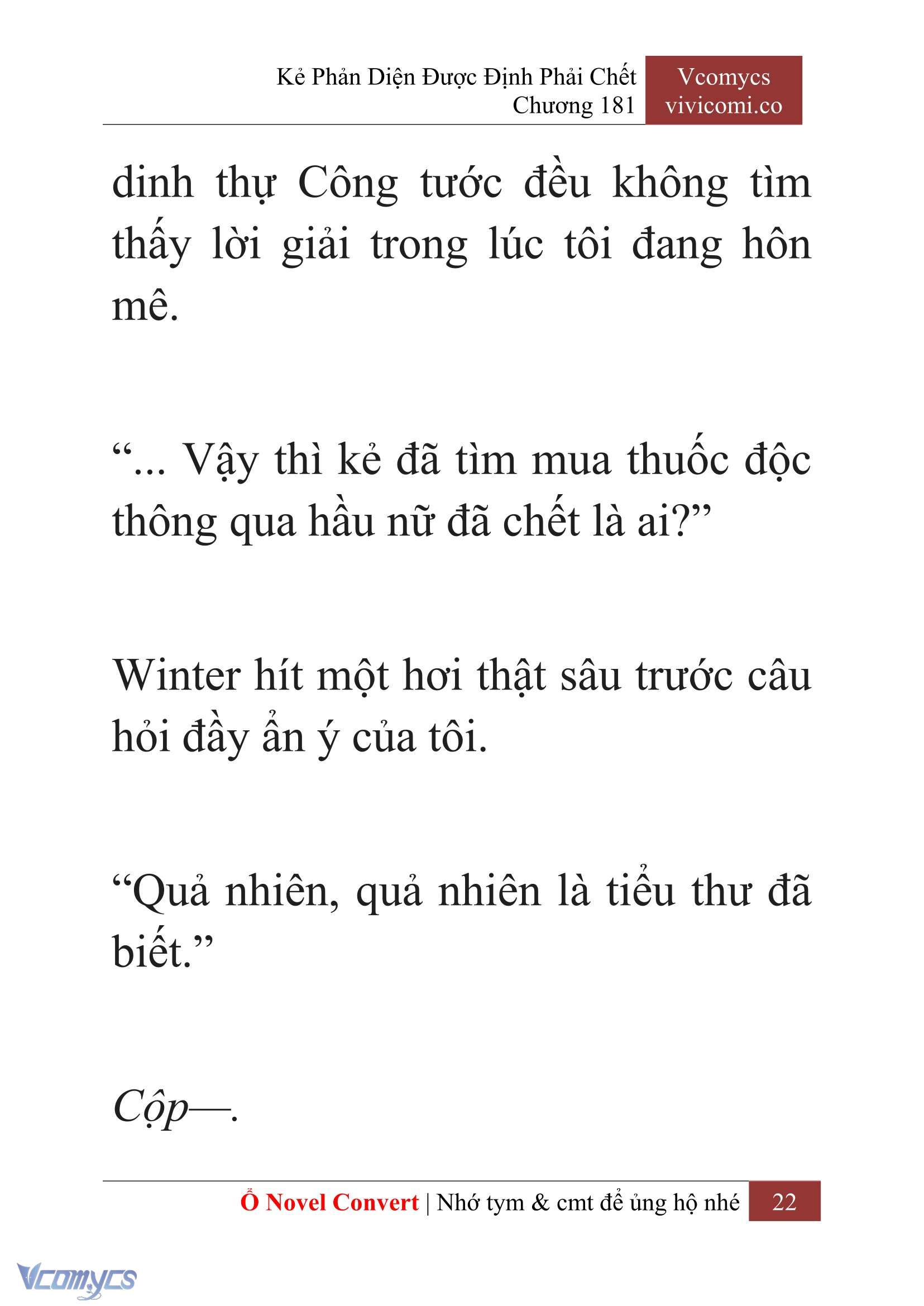 [Novel] Kẻ Phản Diện Được Định Phải Chết Chap 181 - Trang 2