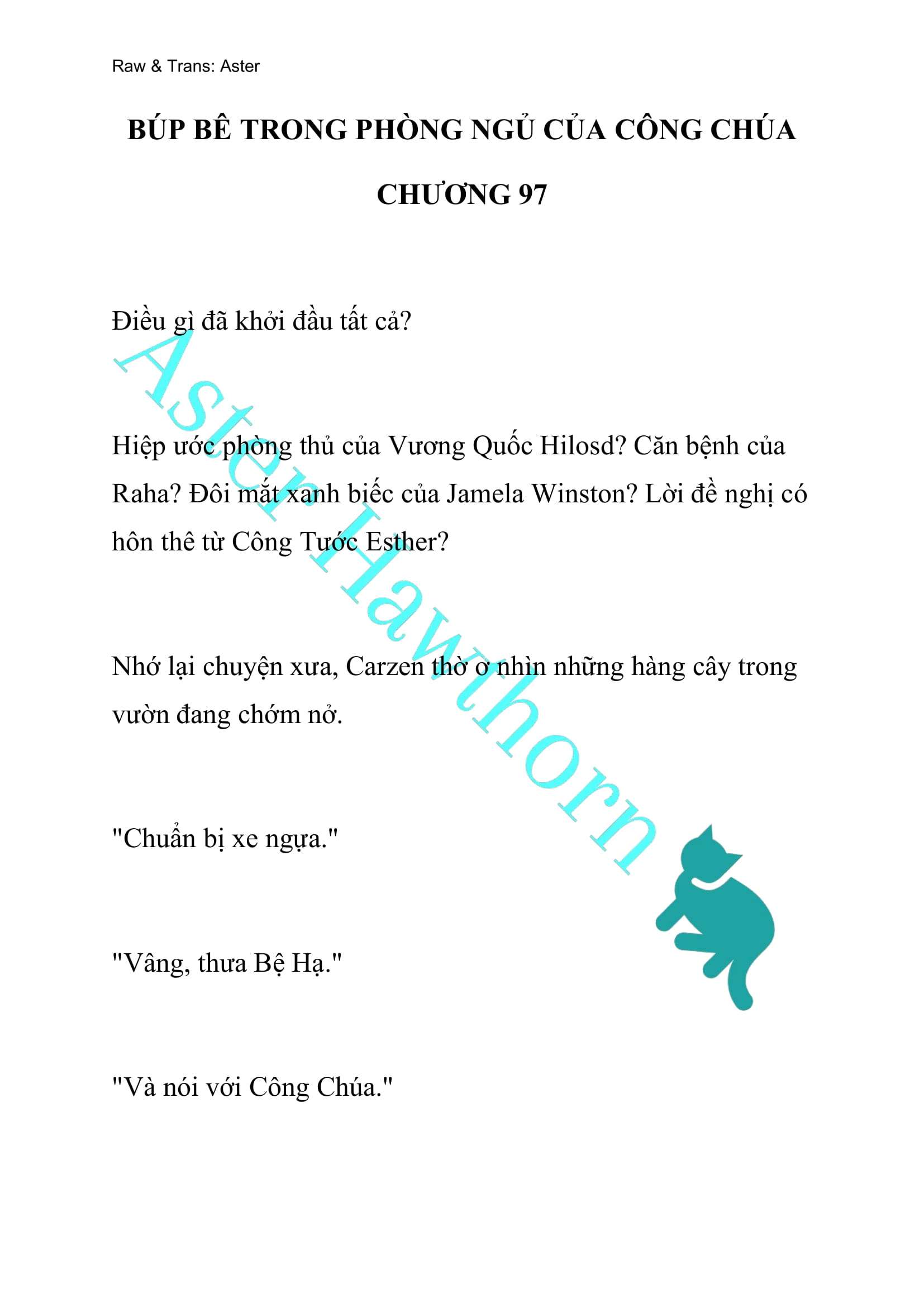 [NOVEL] Búp Bê Trong Phòng Ngủ Của Công Chúa Chap 97 - Next Chap 98