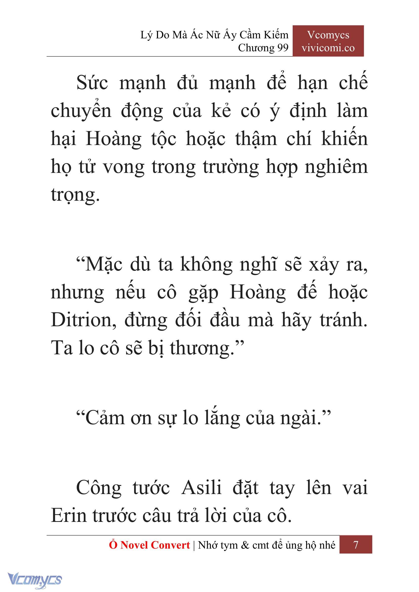 [Novel] Lý Do Mà Ác Nữ Ấy Cầm Kiếm Chap 99 - Next Chap 100