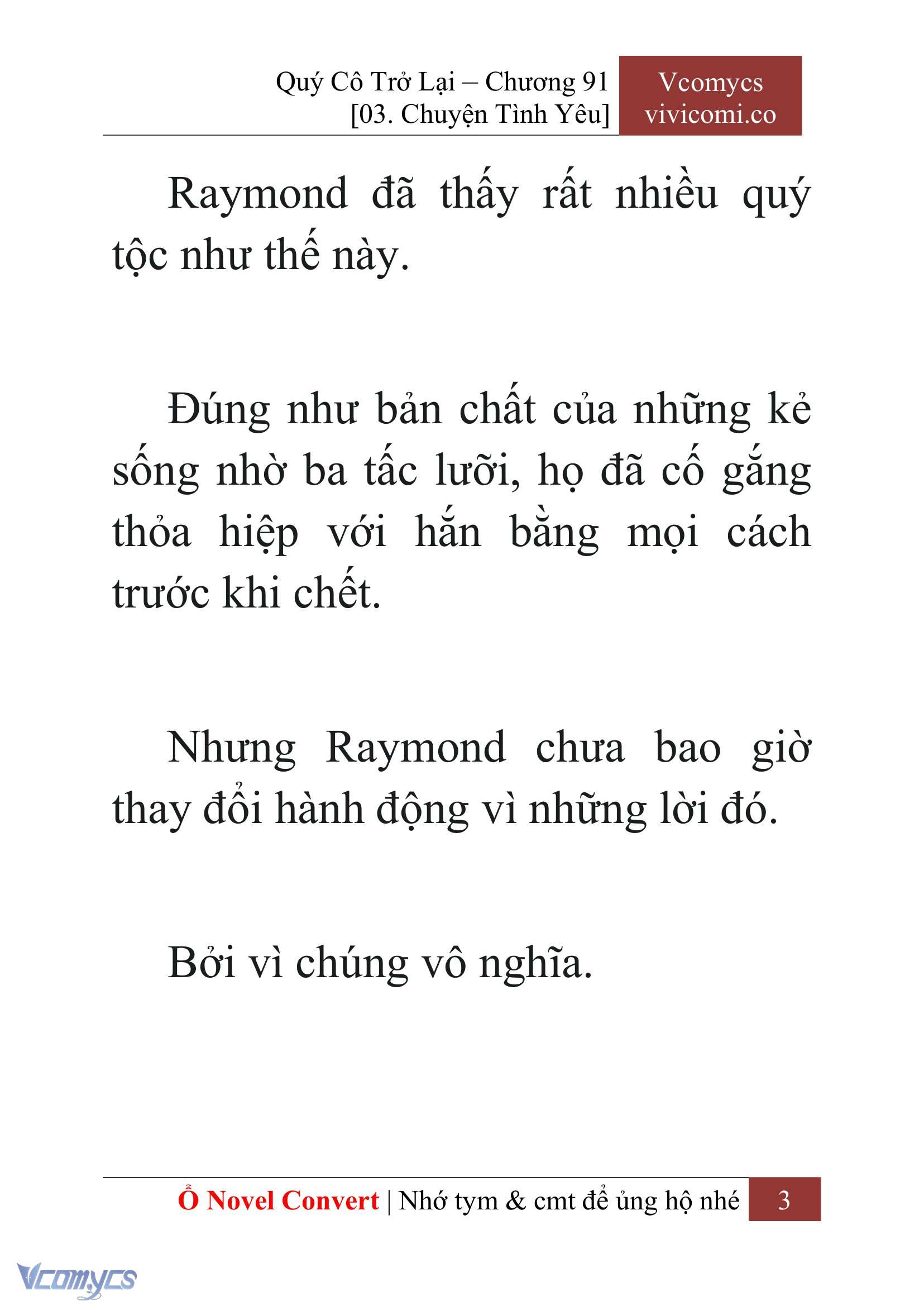 [Novel] Quý Cô Trở Lại Chap 91 - Trang 2